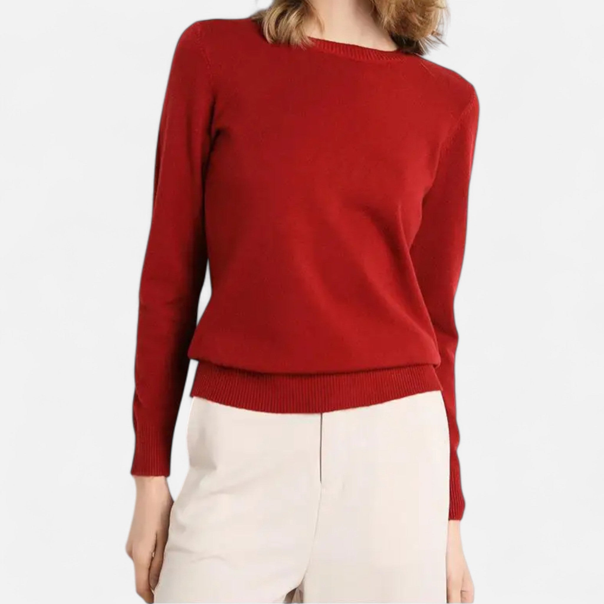 Ancient World | Women's Merino Wool Sweater Round Neck Timeless