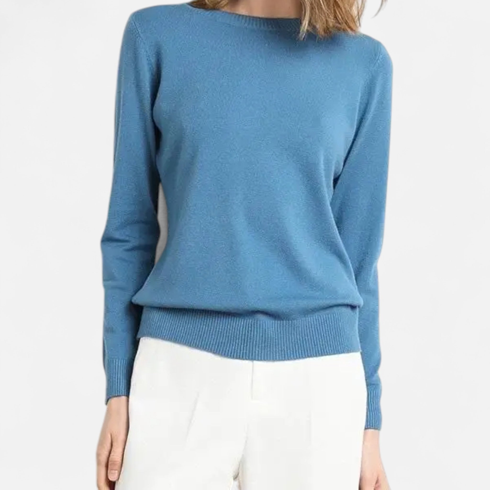 Ancient World | Women's Merino Wool Sweater Round Neck Timeless