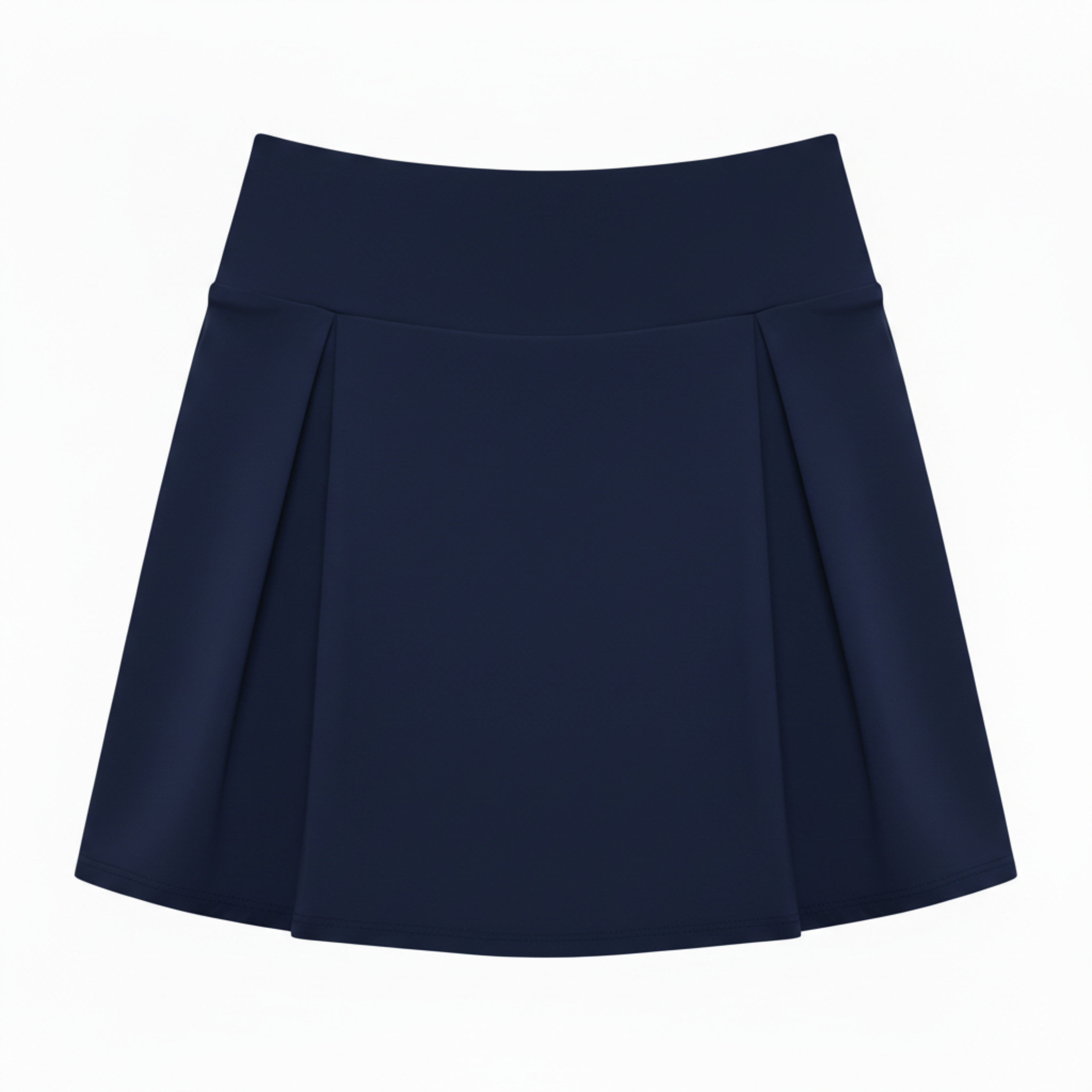 High-waisted mini skirt-shorts for women with built-in shorts and high stretchability