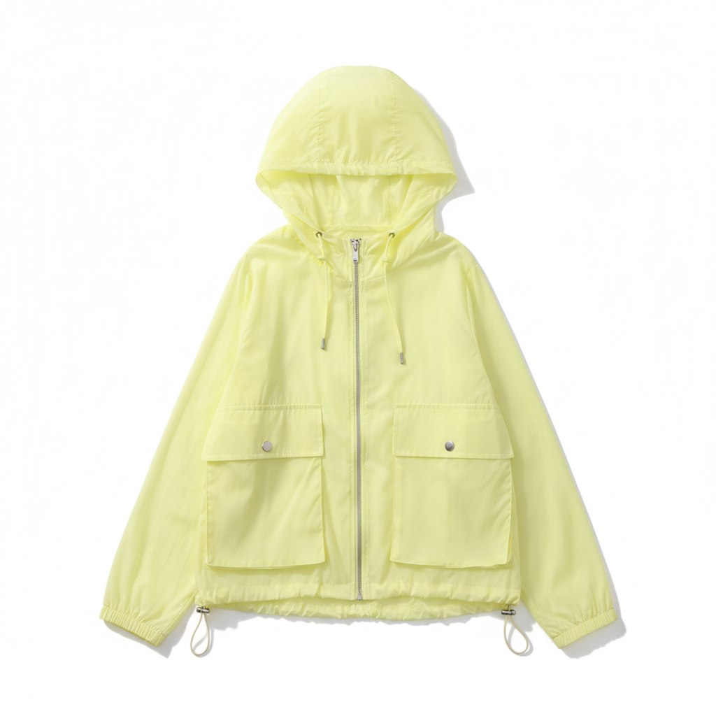 Lightweight Sun Protection Jacket with Hood and Zipper for Women