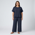 Casual plus size pants set for women