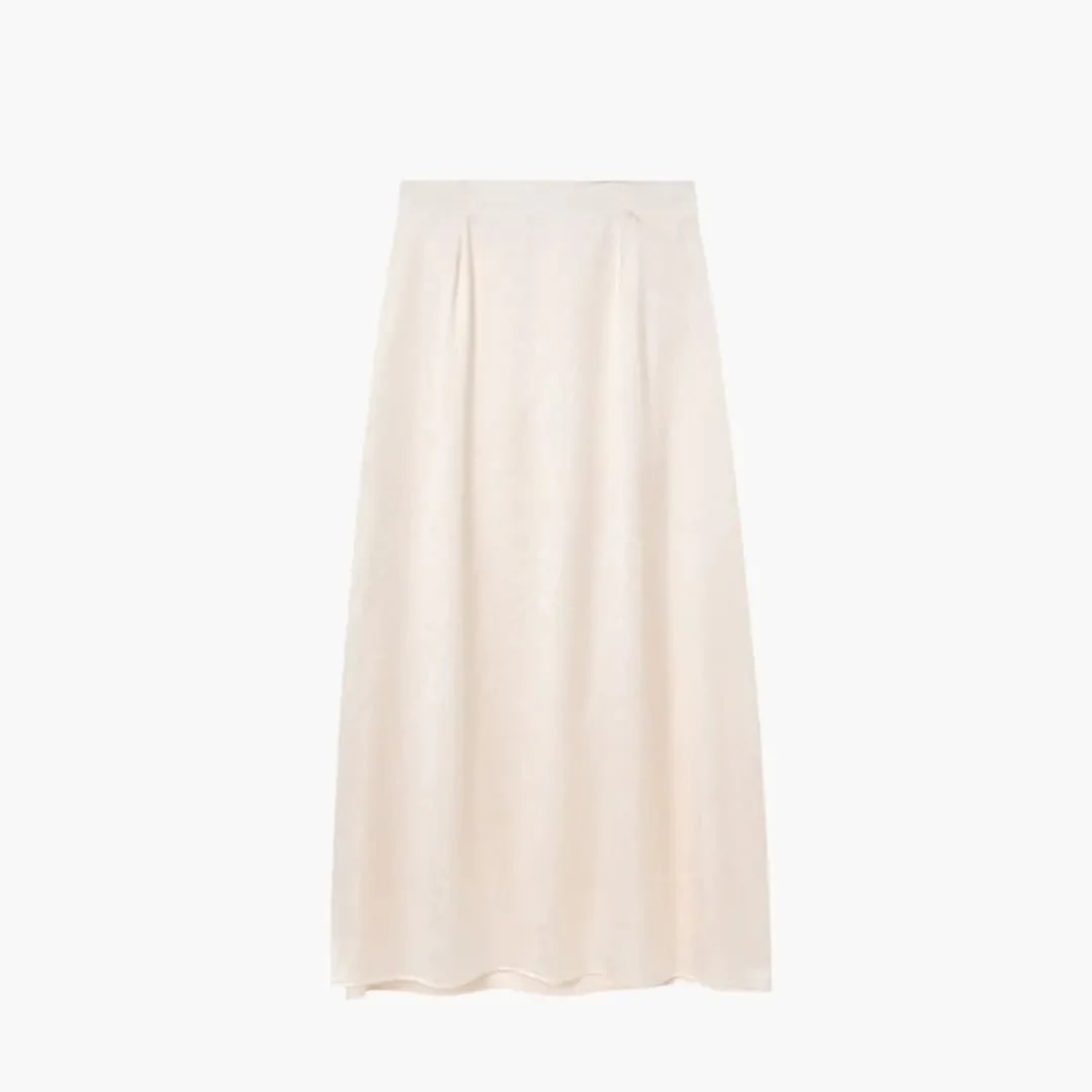 Long satin maxi skirt — high waist straight cut — evening wear