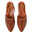 Woven open-toe women's sandals - flat buckle sandals - everyday use