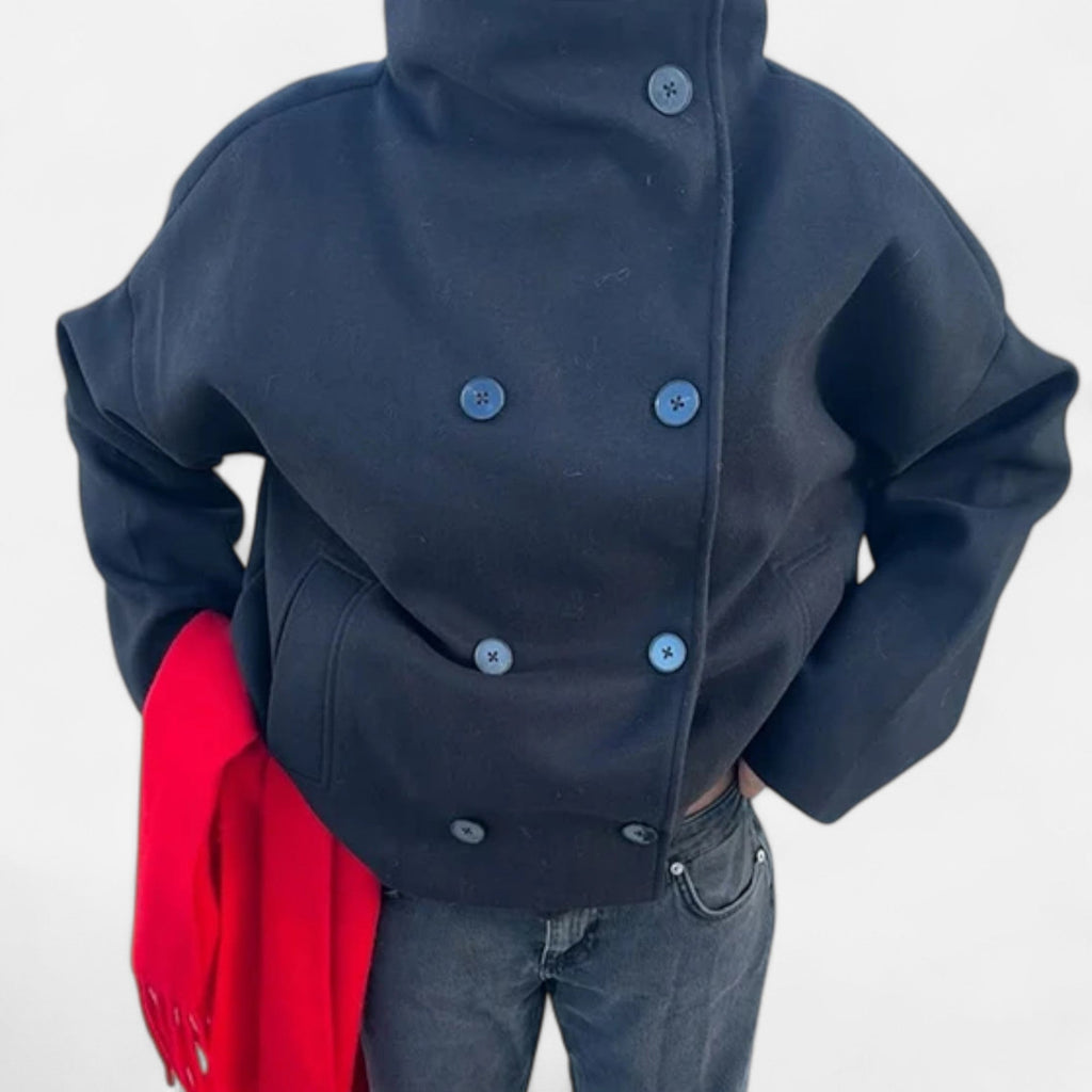 Ancient World | Women's Short Coat High Collar Chic