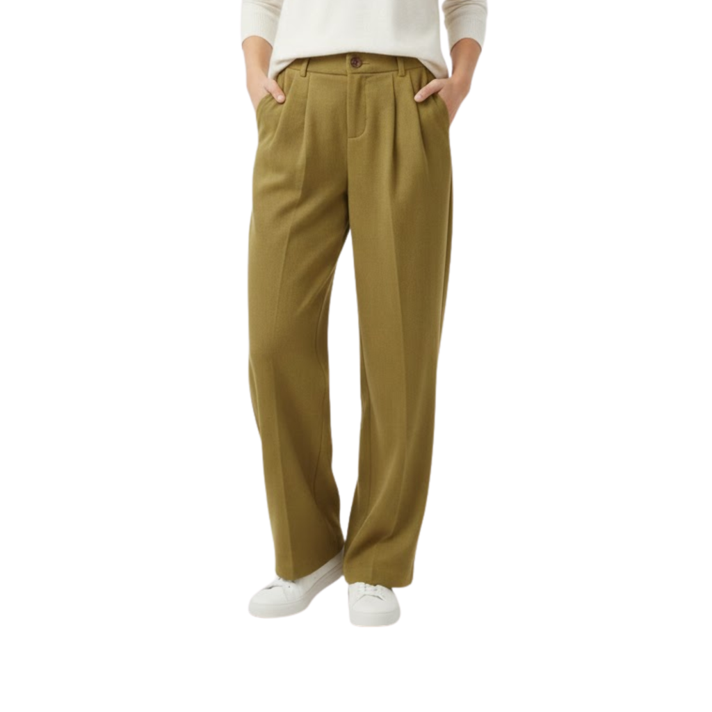 Wide high-waisted trousers for women, loose fit, office and casual