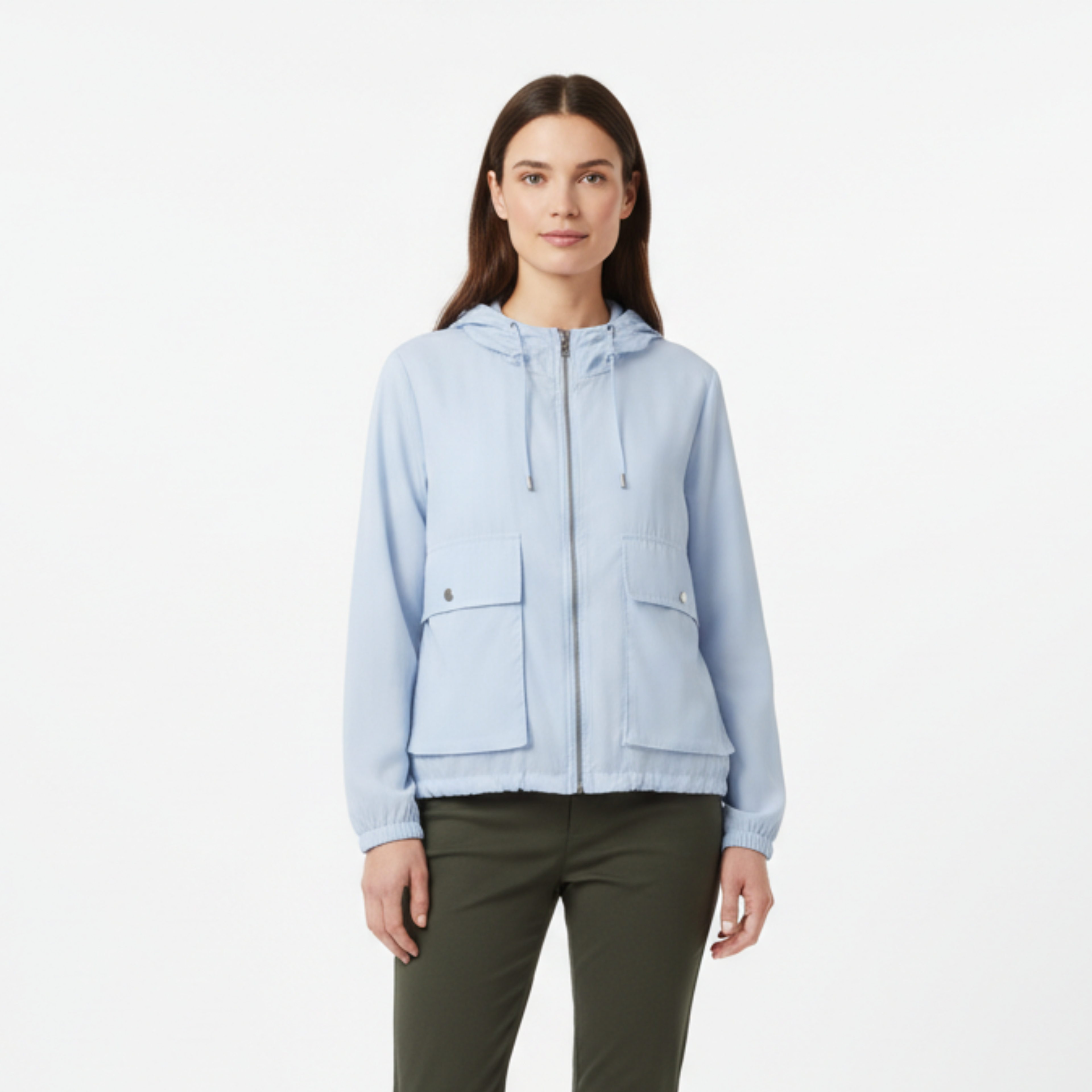 Lightweight Sun Protection Jacket with Hood and Zipper for Women