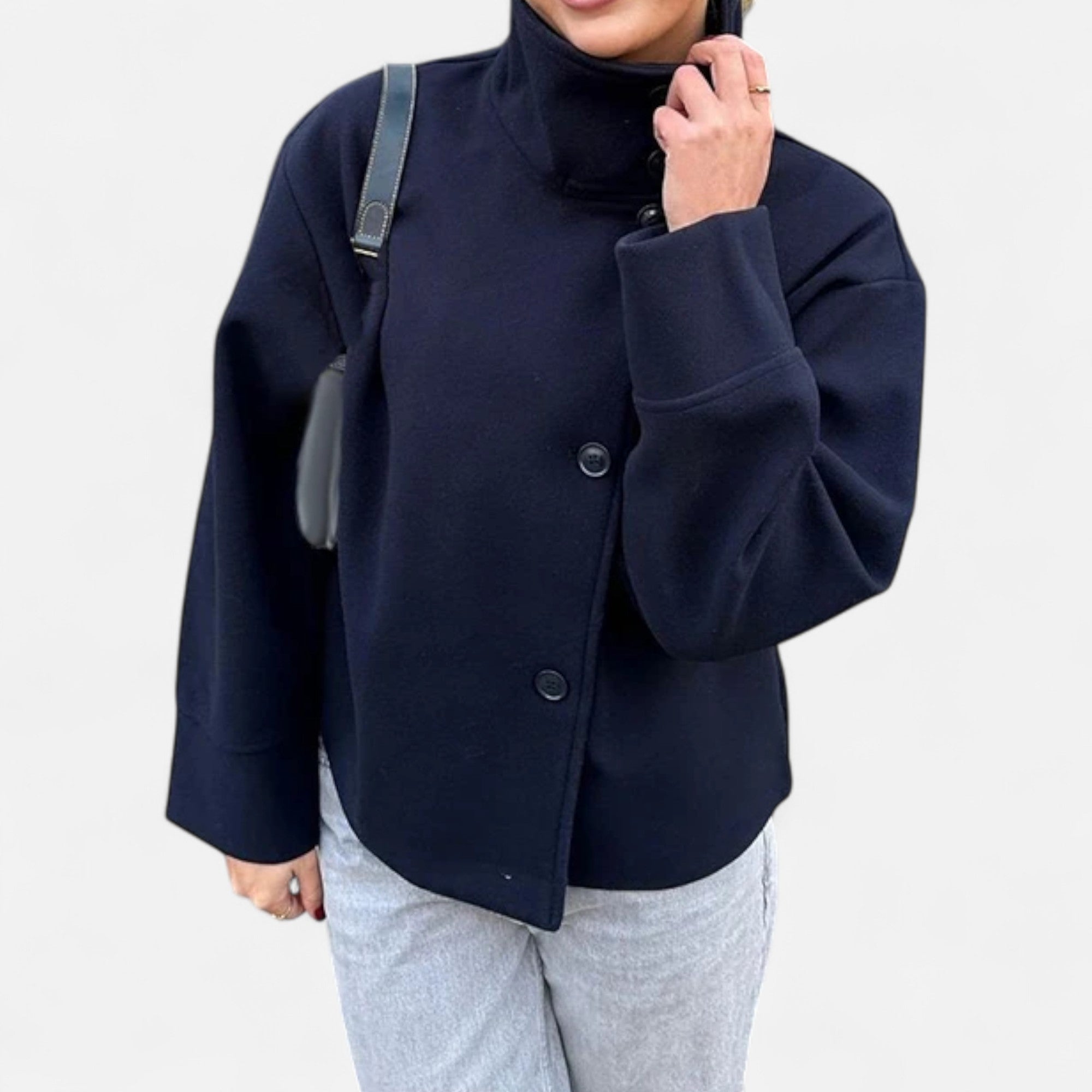 Ancient World | Women's Short Coat High Collar Chic