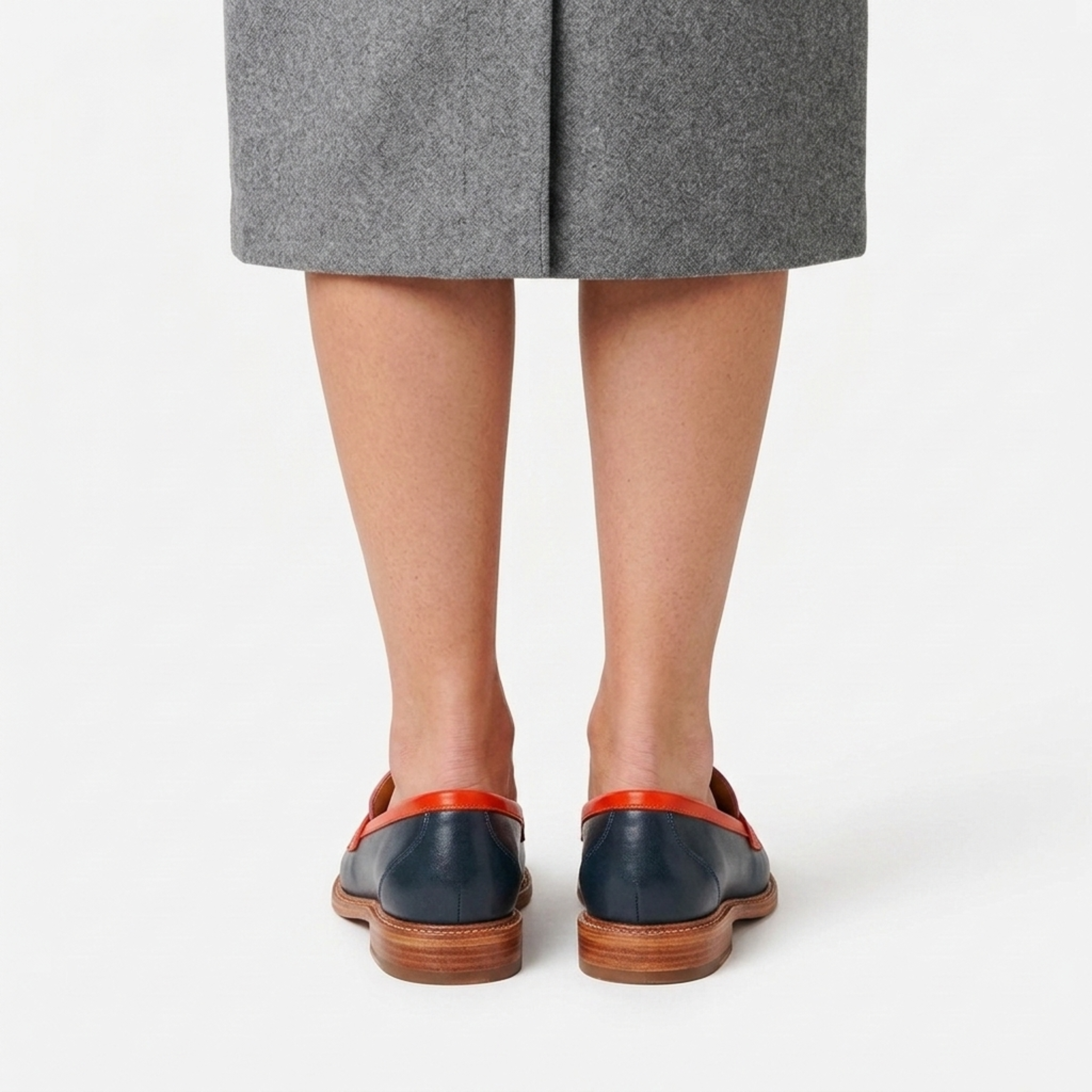 Multicolored flat sole moccasins for everyday wear