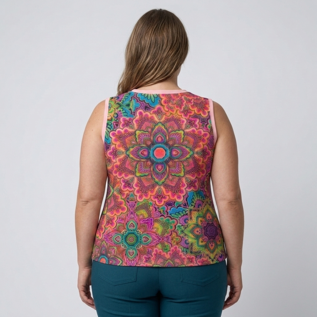 Plus size V-neck tank top for women