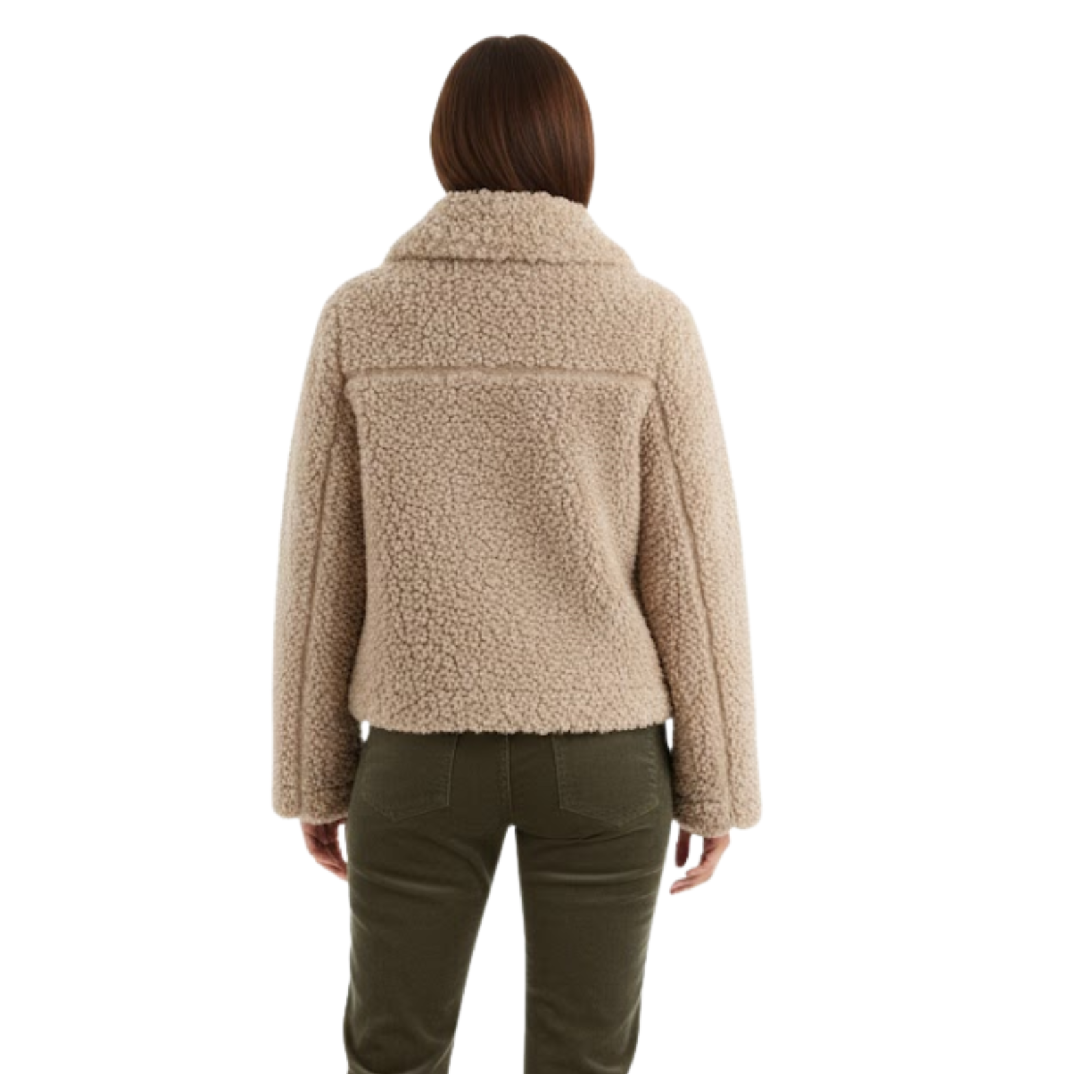 Women's Versatile Winter Coat with Reversible Collar and Rope Buckle Closure