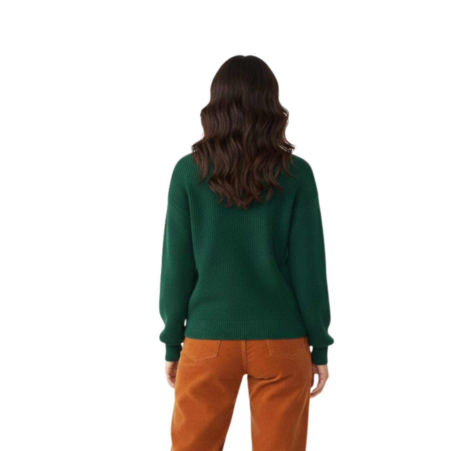 Elegant women's sweater with high collar and half zipper, soft knit, casual