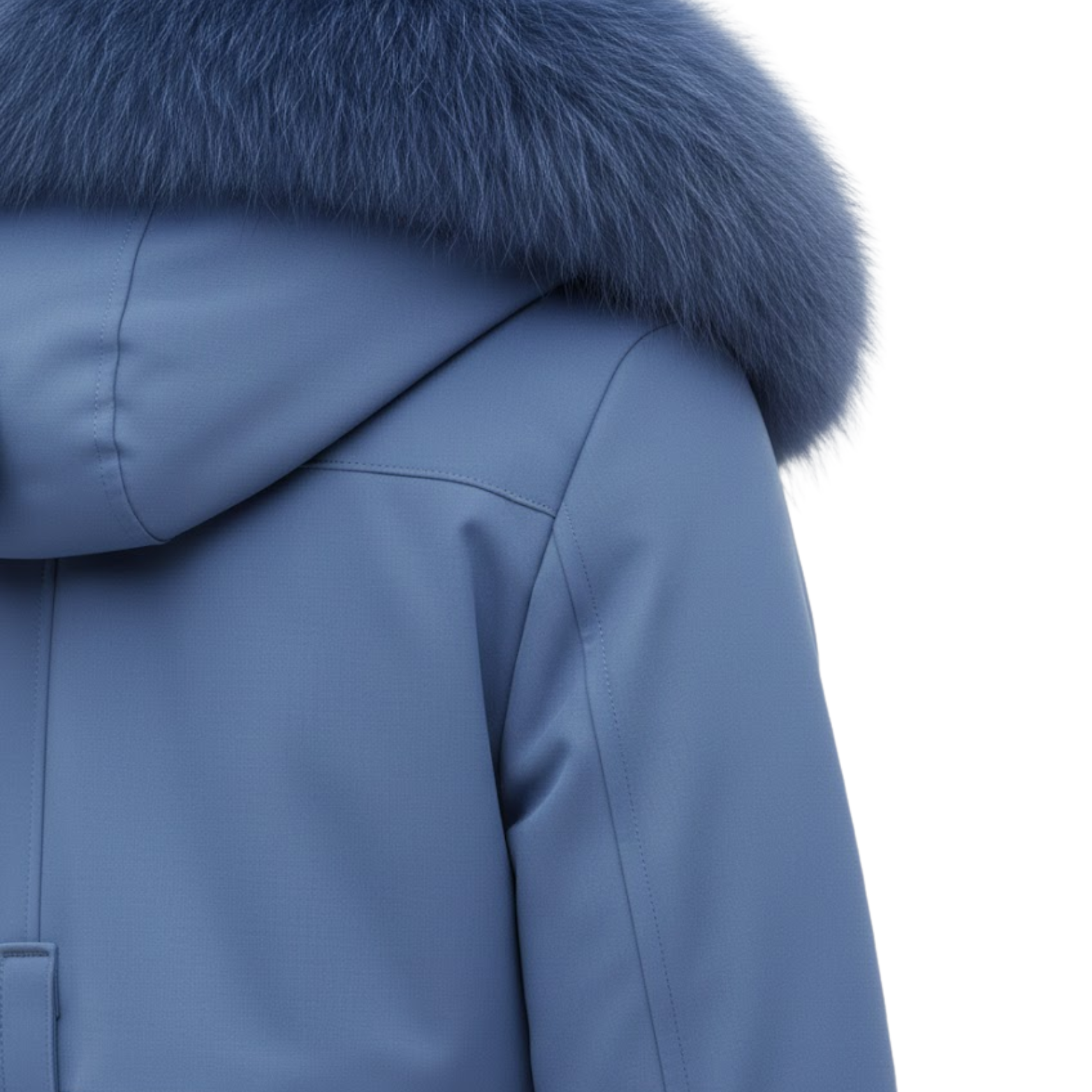 Women's Long Thickened and Warm Parka with Wool Lining and Fur Hood