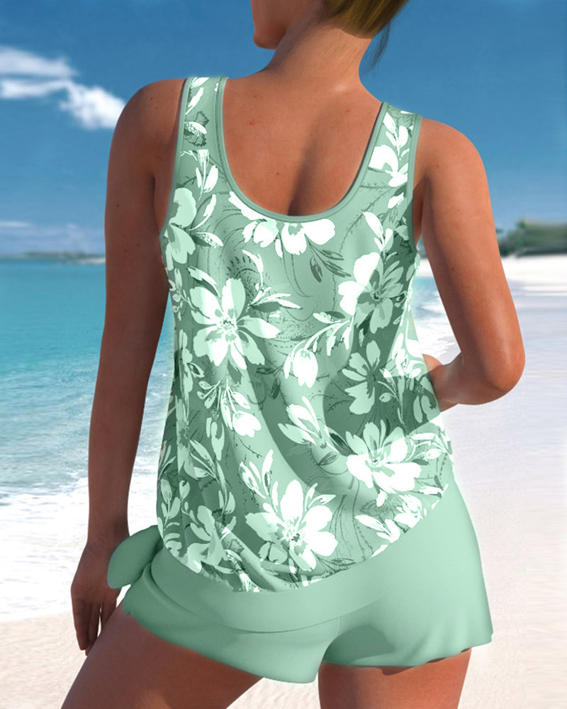 Tankini swimsuit for women — pool set with tank top and briefs