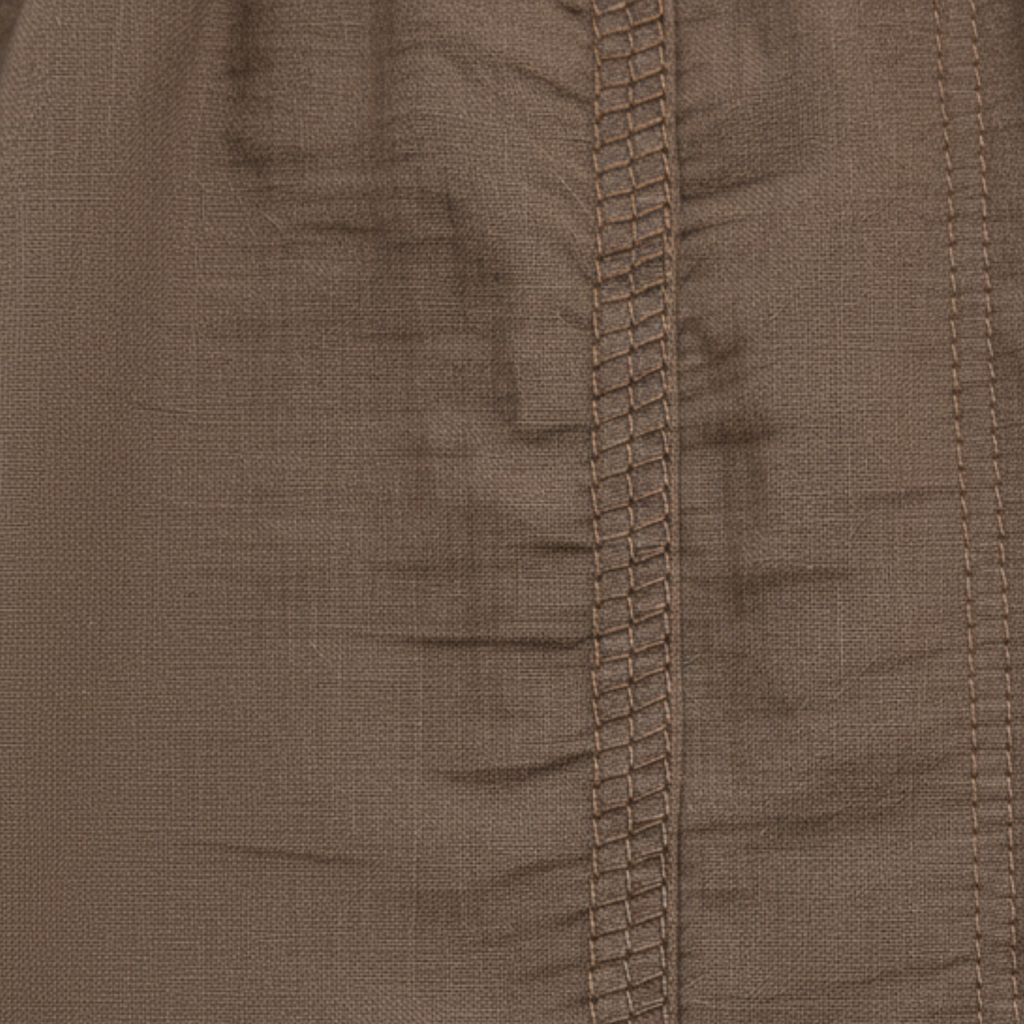 Women's Maxi Skirt in Cotton and Linen, High Elastic Waist, Flared Cut, Ankle Length