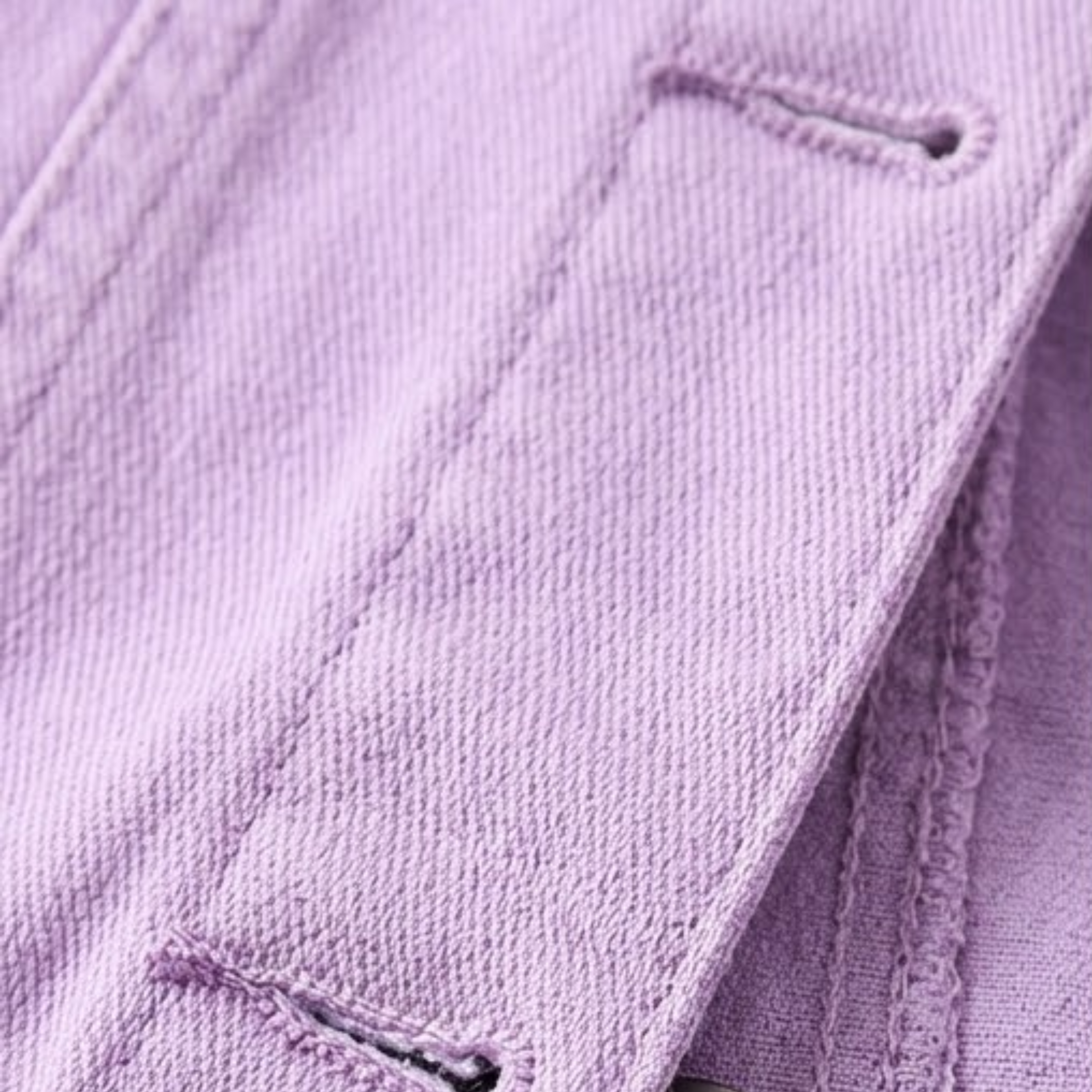 Short Denim Jacket with Buttons and Chest Pockets for Women