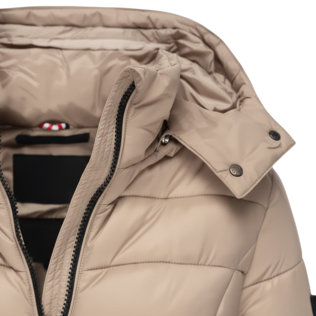 Women's Mid-Length Quilted Parka with Hood