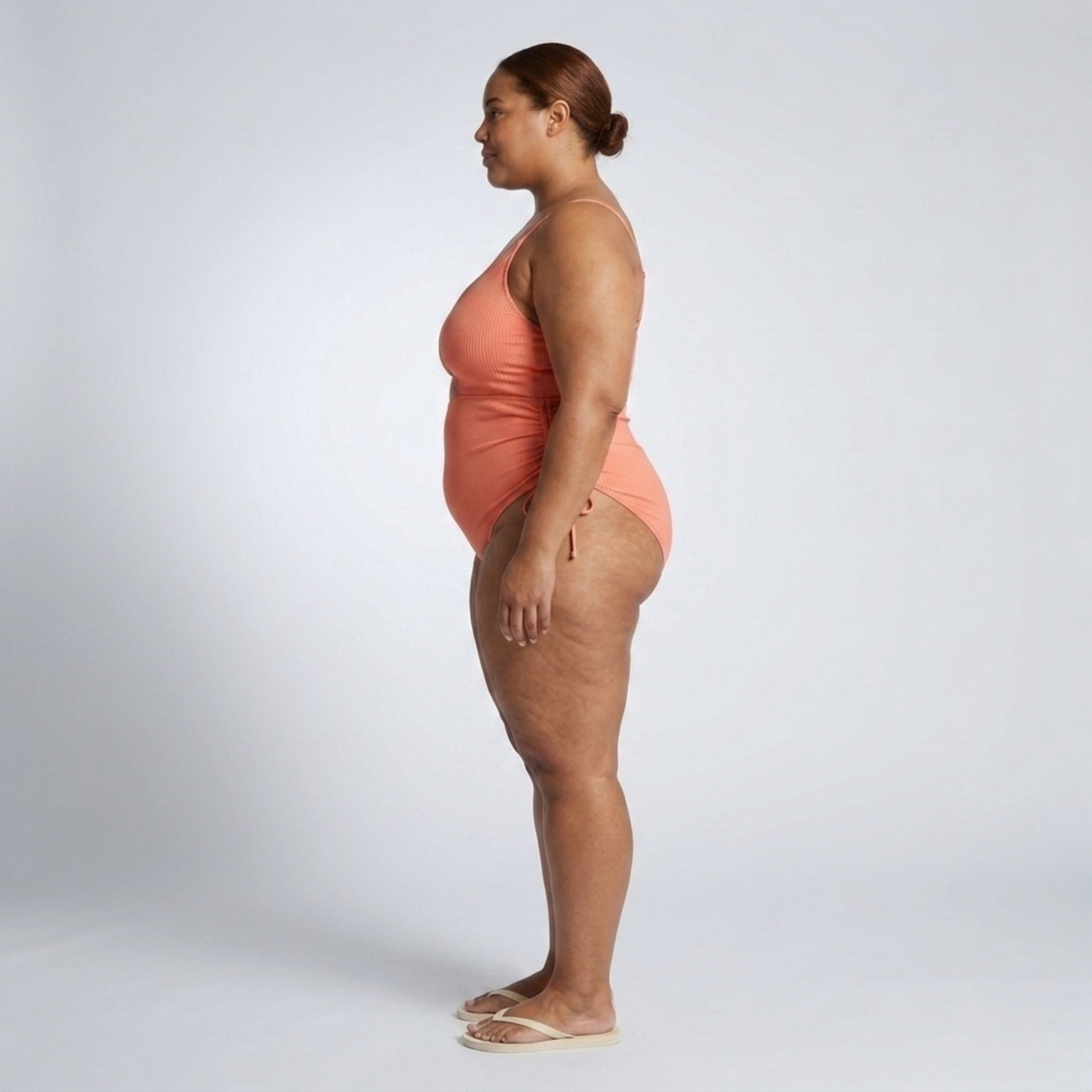 Plus Size One-Piece Swimsuit for Women with Cutout and Ruching