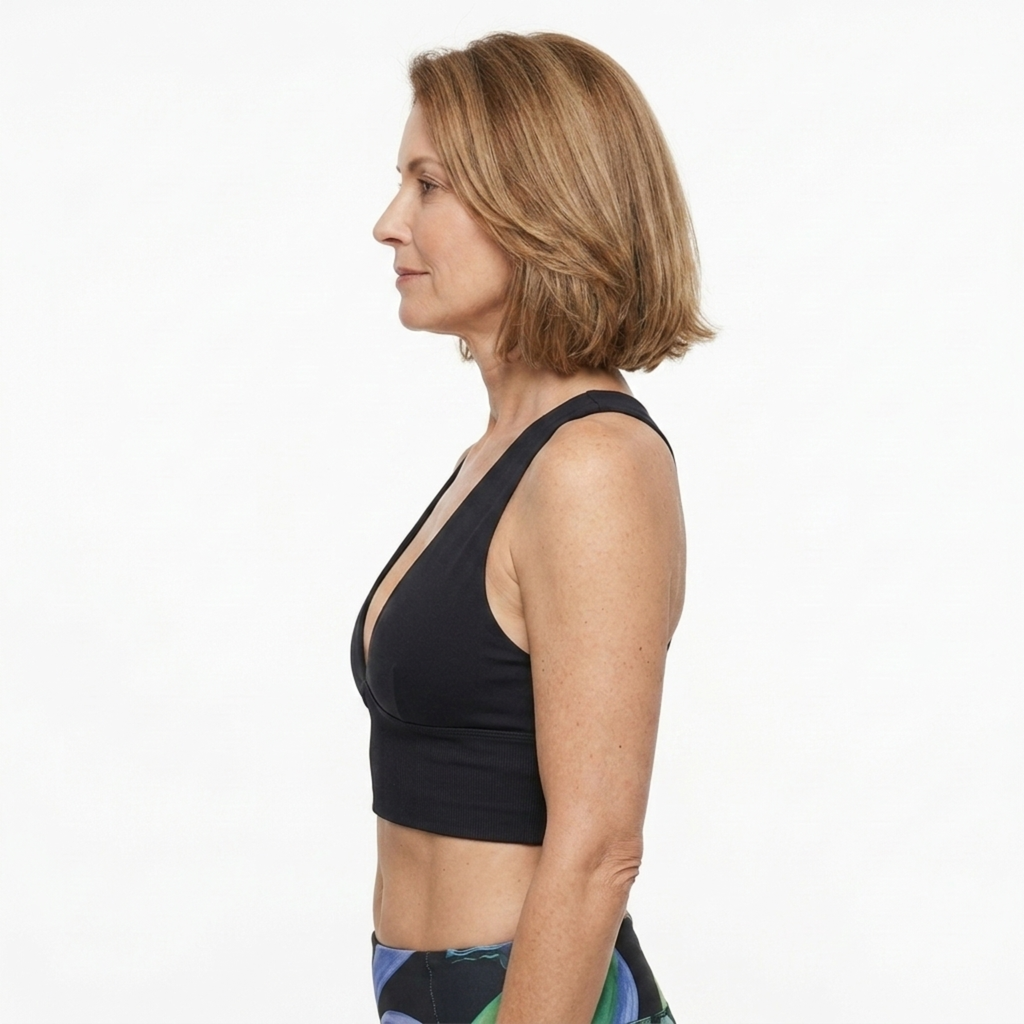Short crop top for women with racerback — V-neck — summer