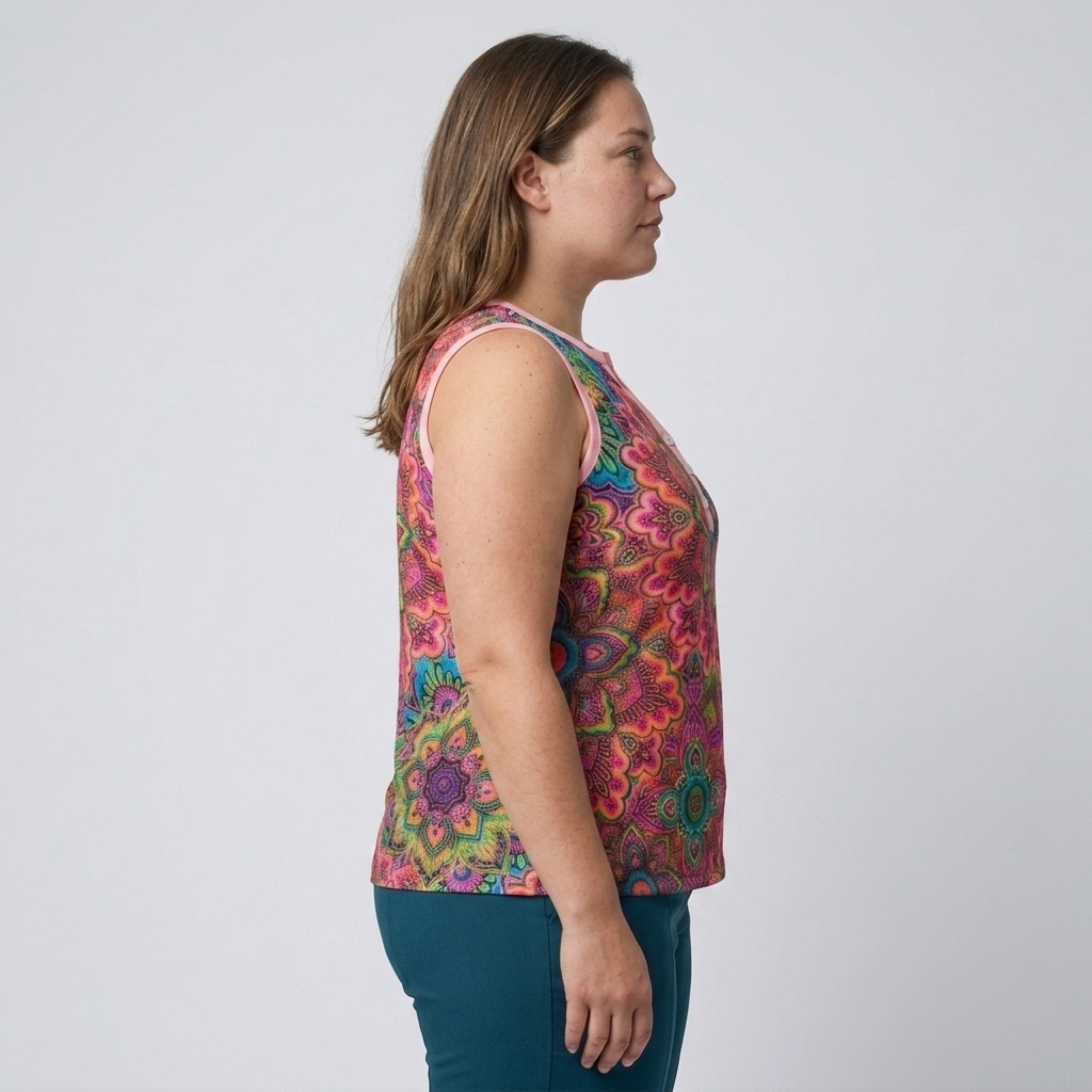 Plus size V-neck tank top for women