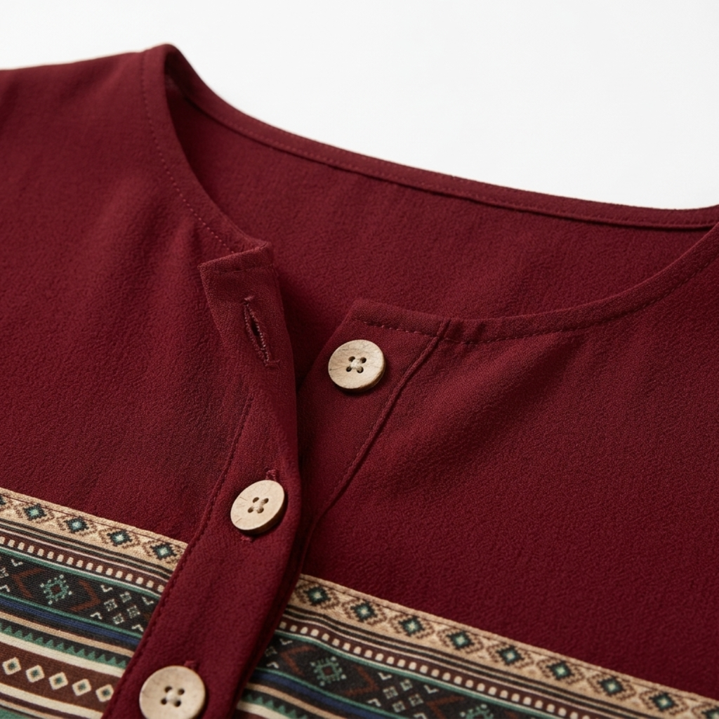Plus size V-neck blouse for women