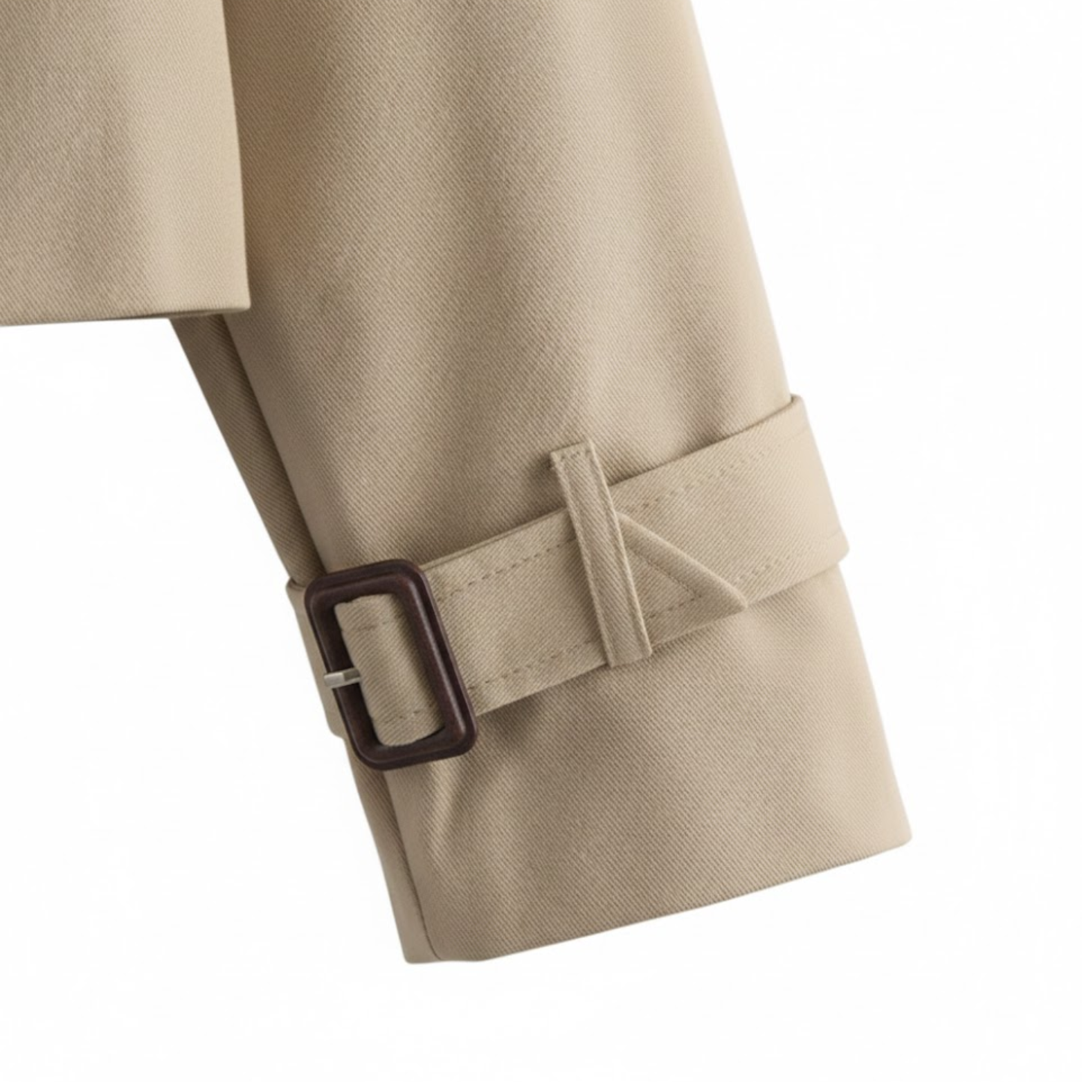 Short trench coat for women with double-breasted vintage and elegant style