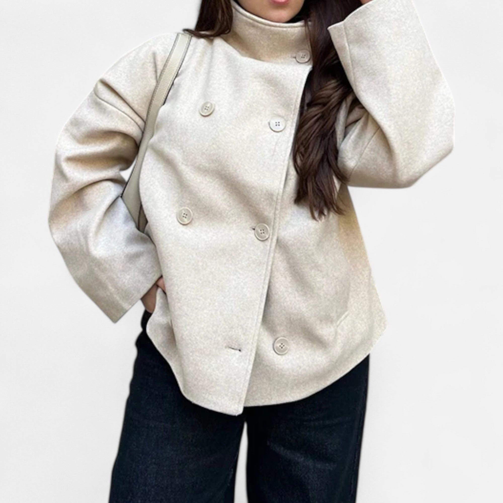 Ancient World | Women's Short Coat High Collar Chic
