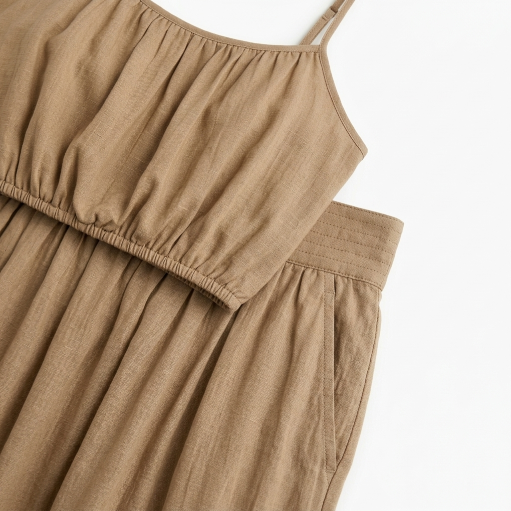 Women's crop top and long skirt set — flowing silhouette — beach