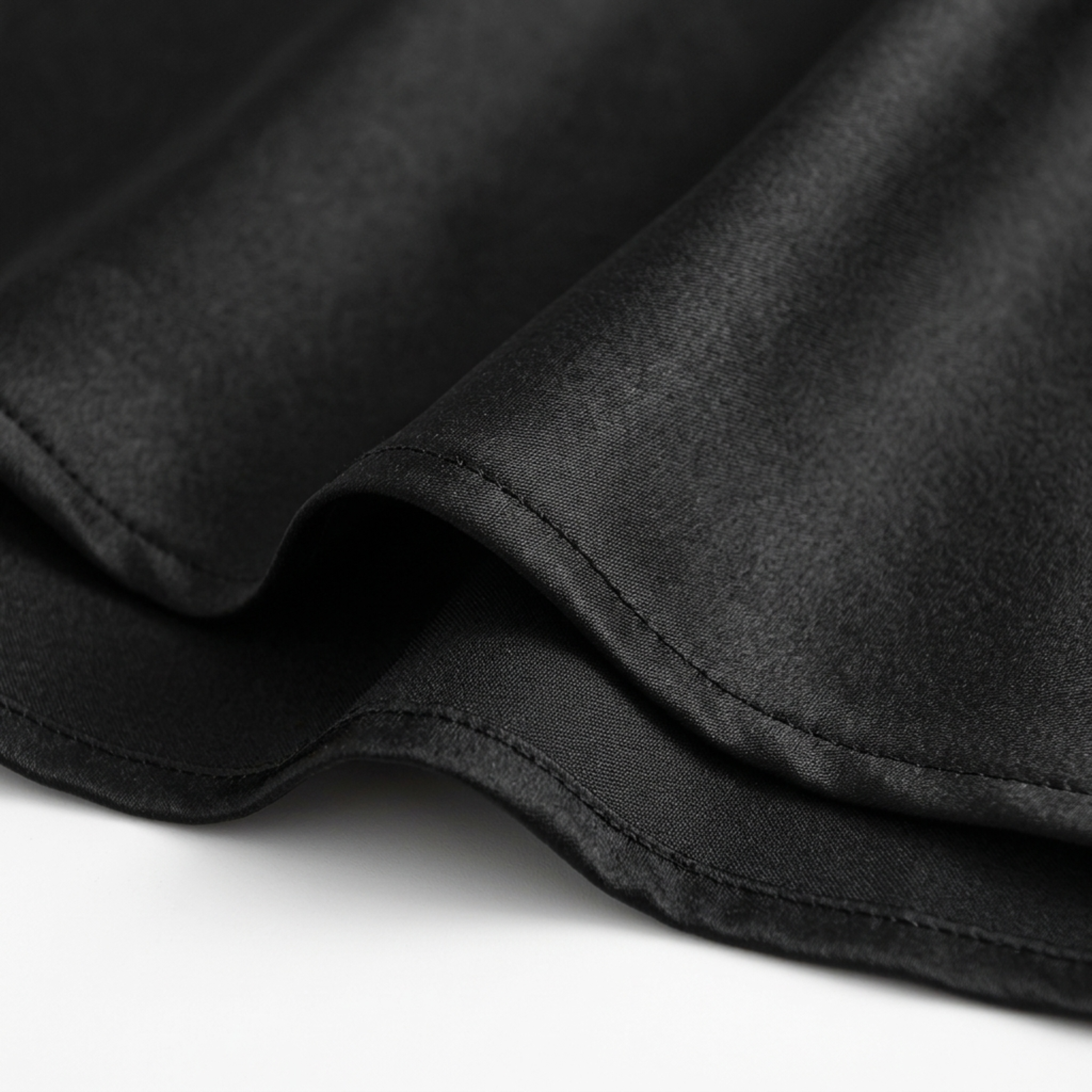 Long satin maxi skirt — high waist mermaid cut — evening wear