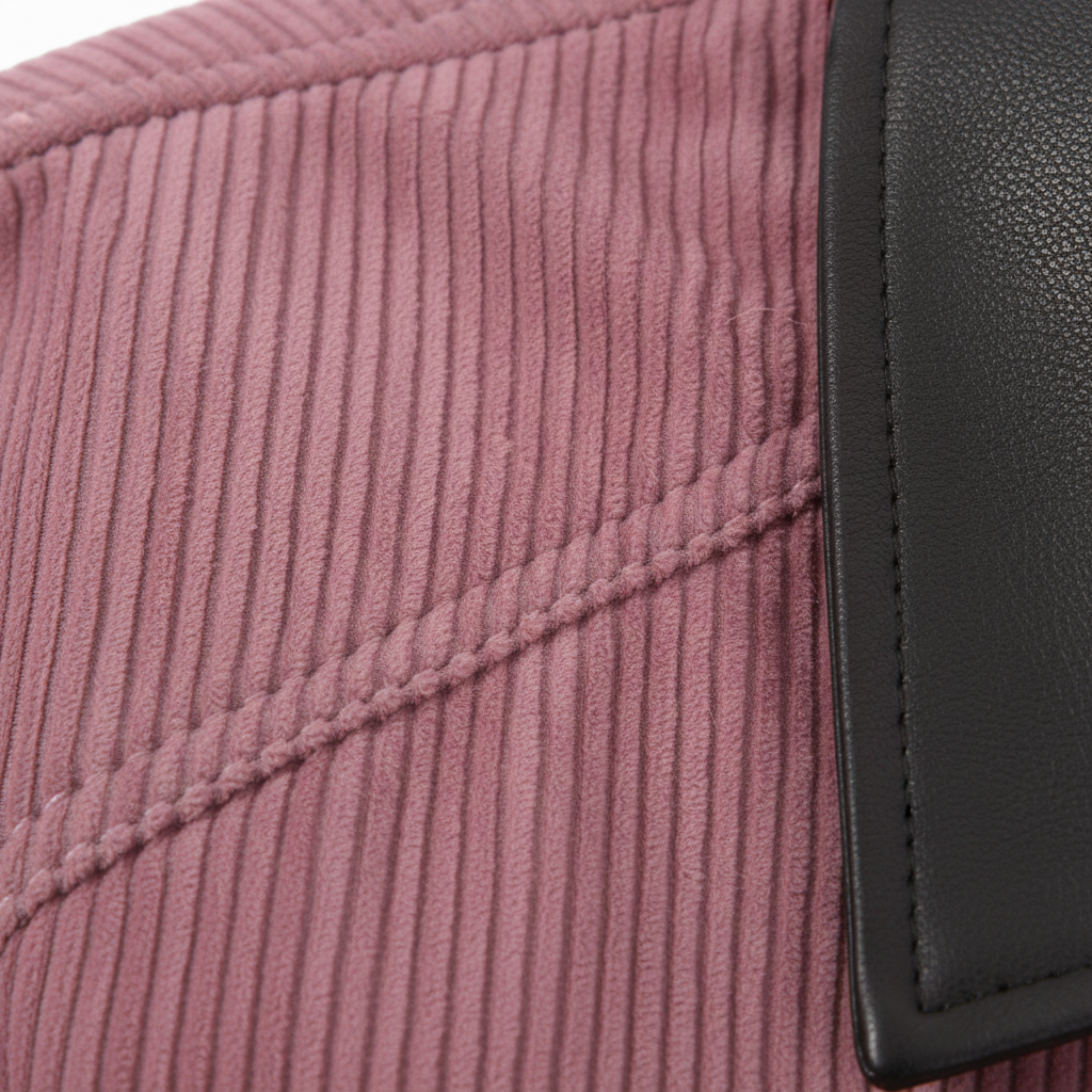 Short Corduroy Jacket with Contrasting Collar and Zipper Closure for Women