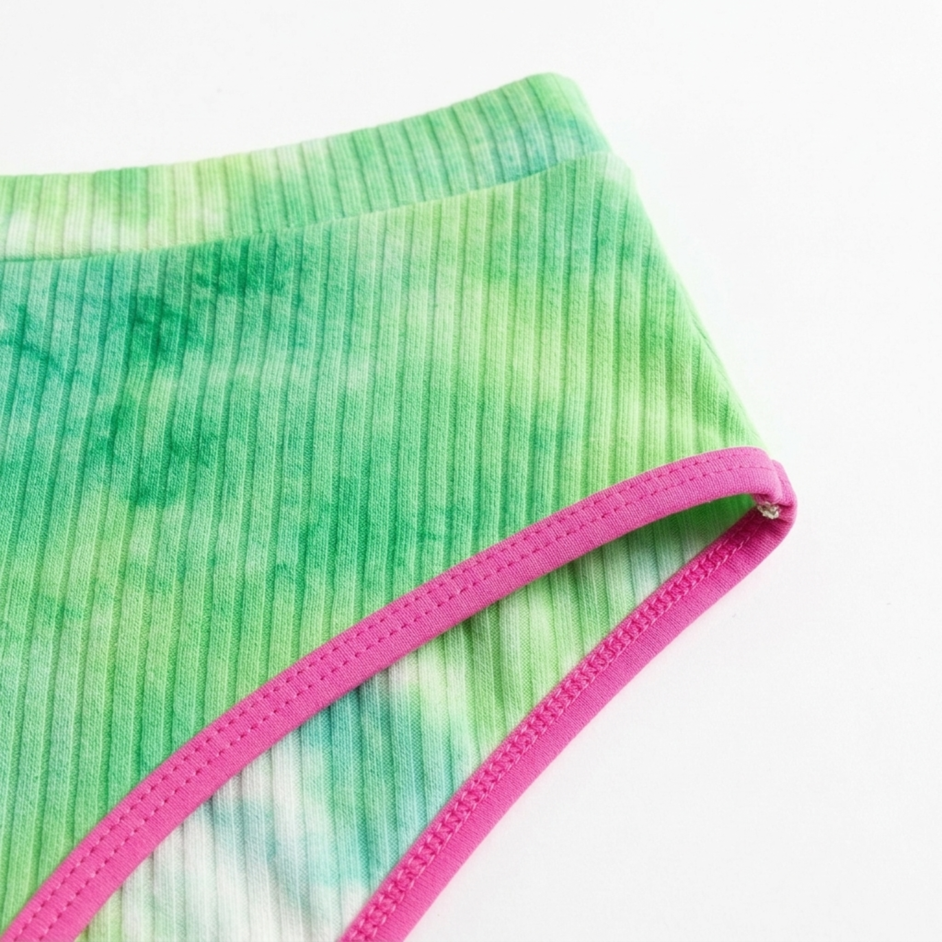 Plus Size Two-Piece Bikini for Women with High Waist Tie-Dye Effect