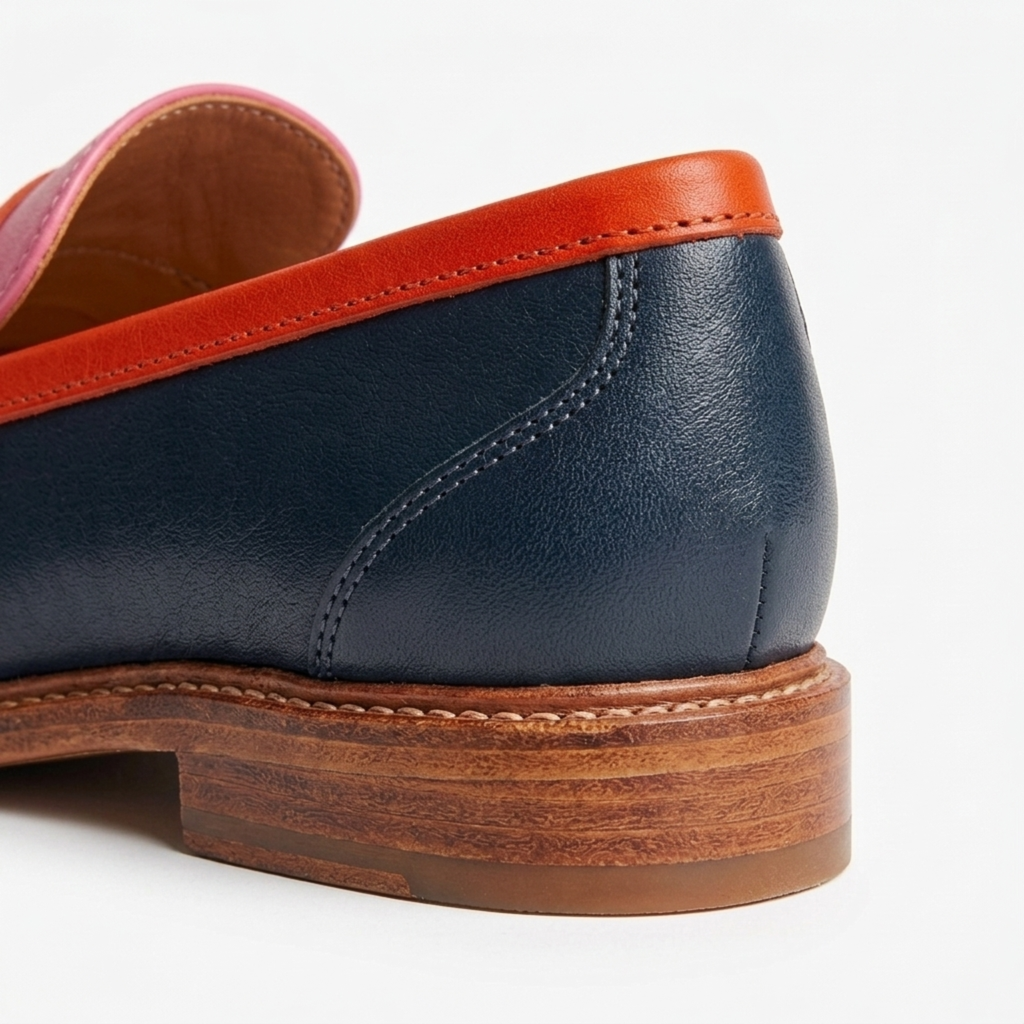 Multicolored flat sole moccasins for everyday wear