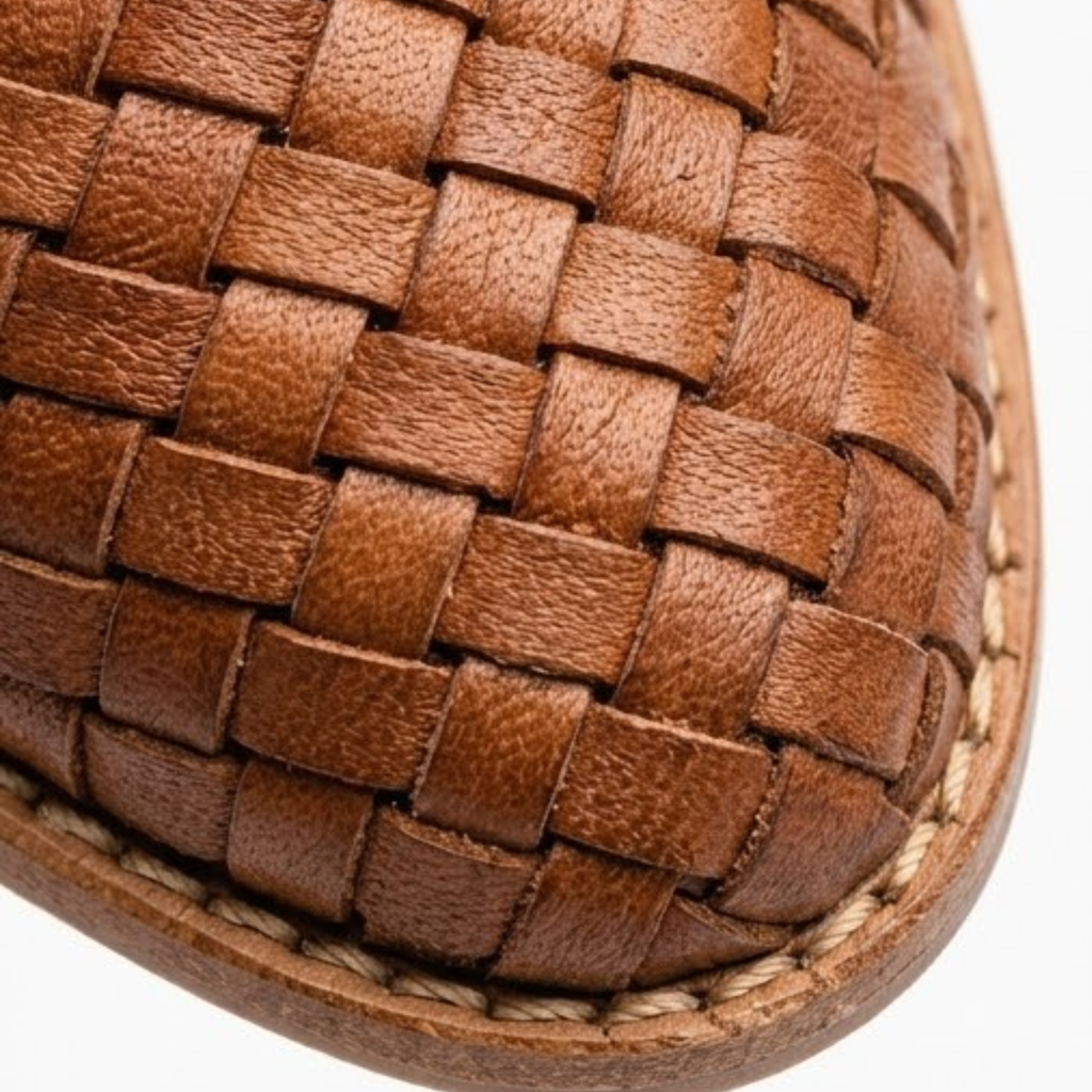 Pointed Toe Woven Slingbacks with Back Strap for Women