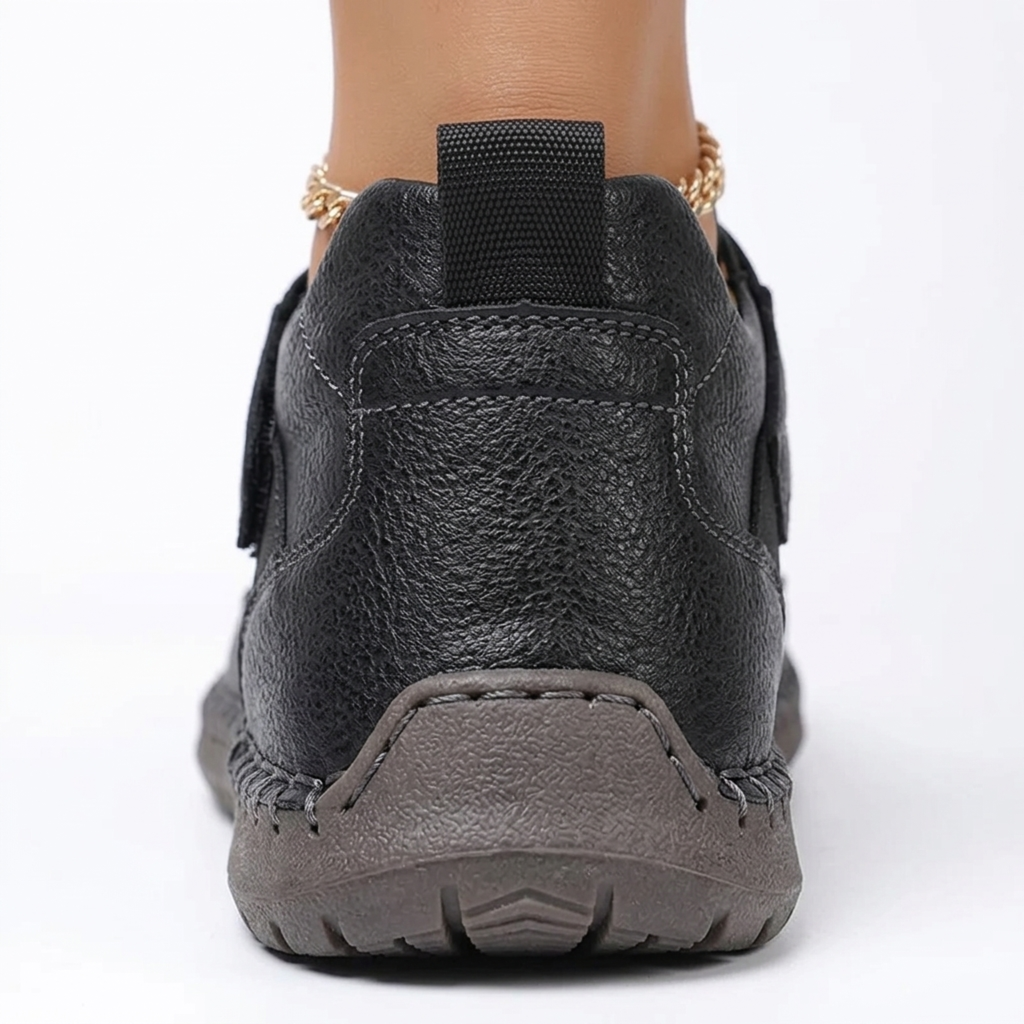 Women's comfort sneakers — laces and topstitching — casual style