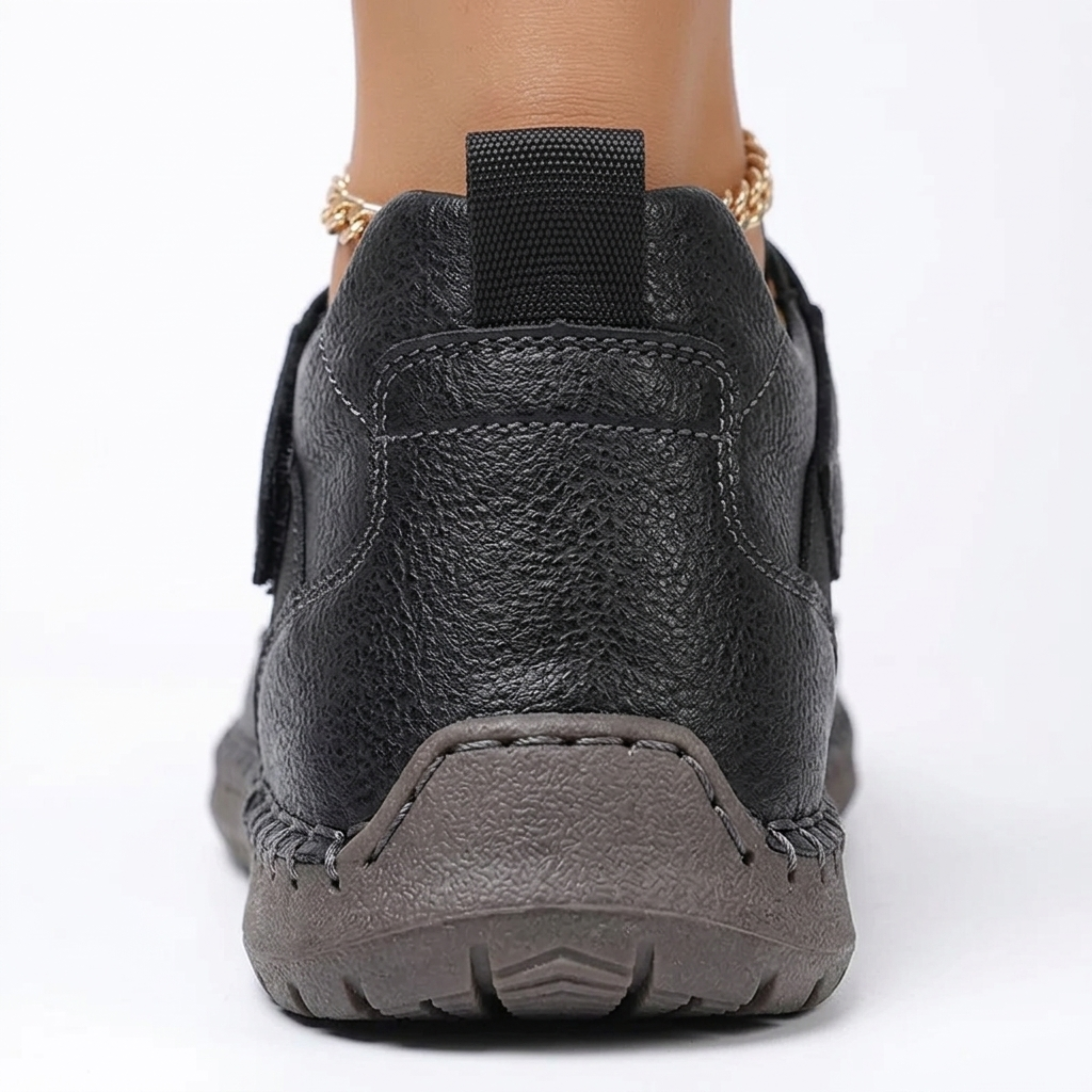 Women's comfort sneakers — laces and topstitching — casual style