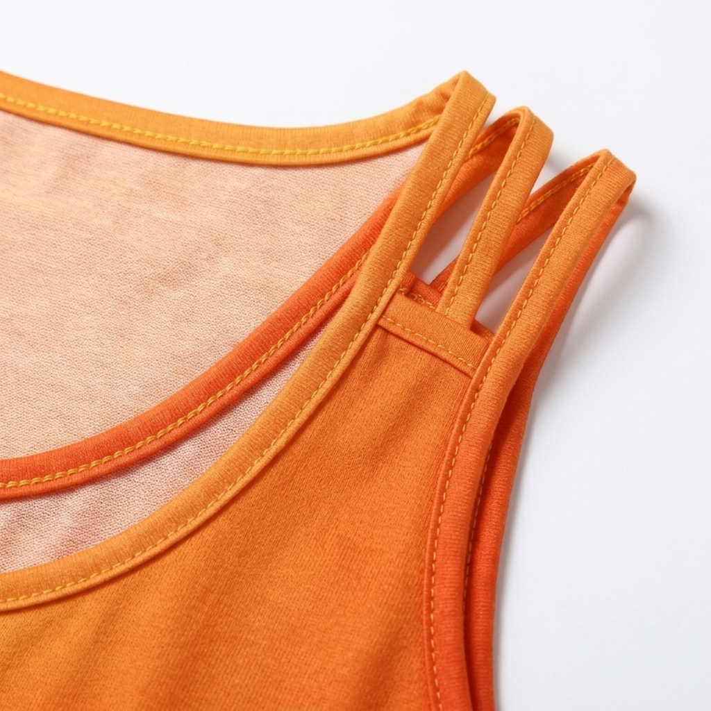 Plus size round neck tank top for women