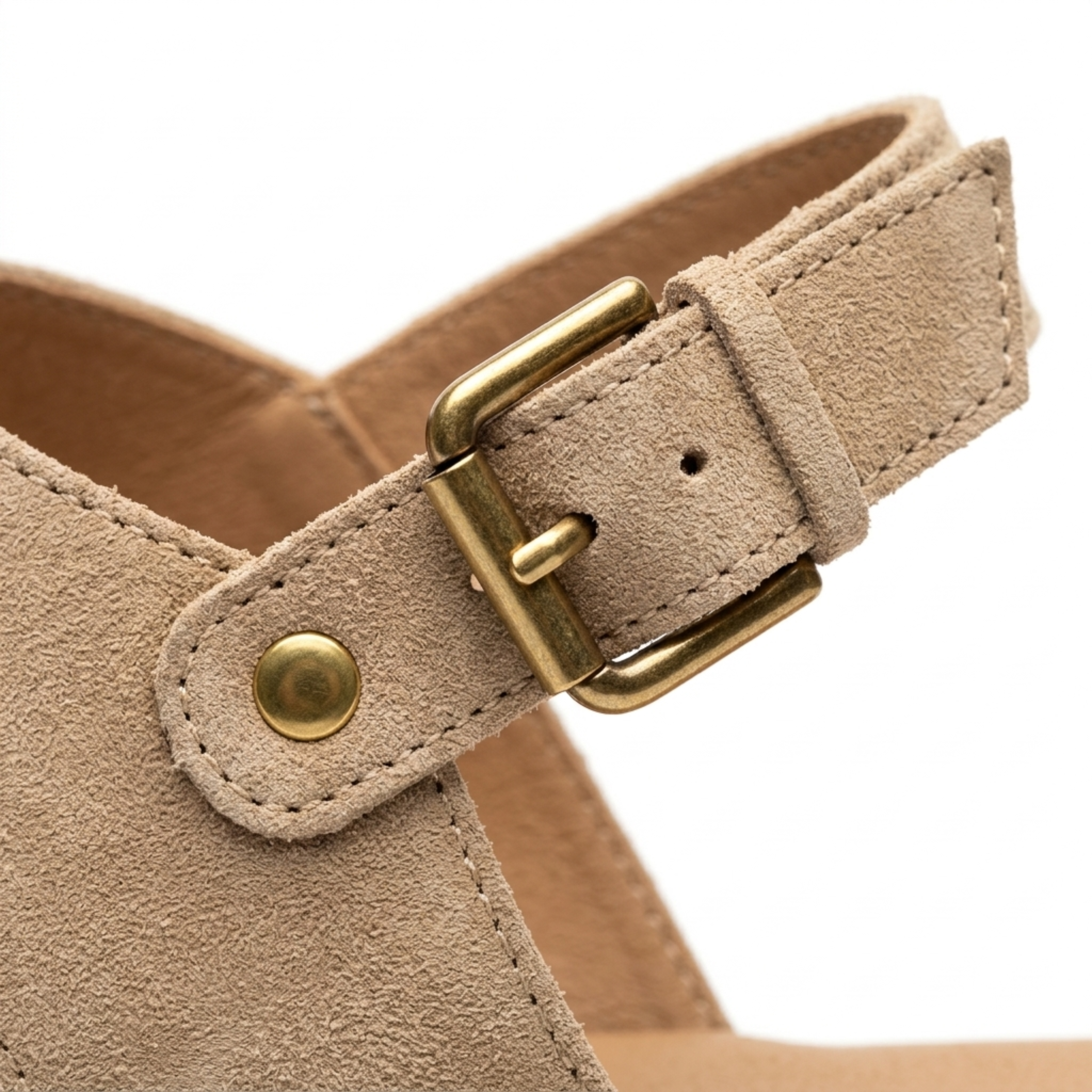 Women's platform sandals — adjustable strap and studs — casual