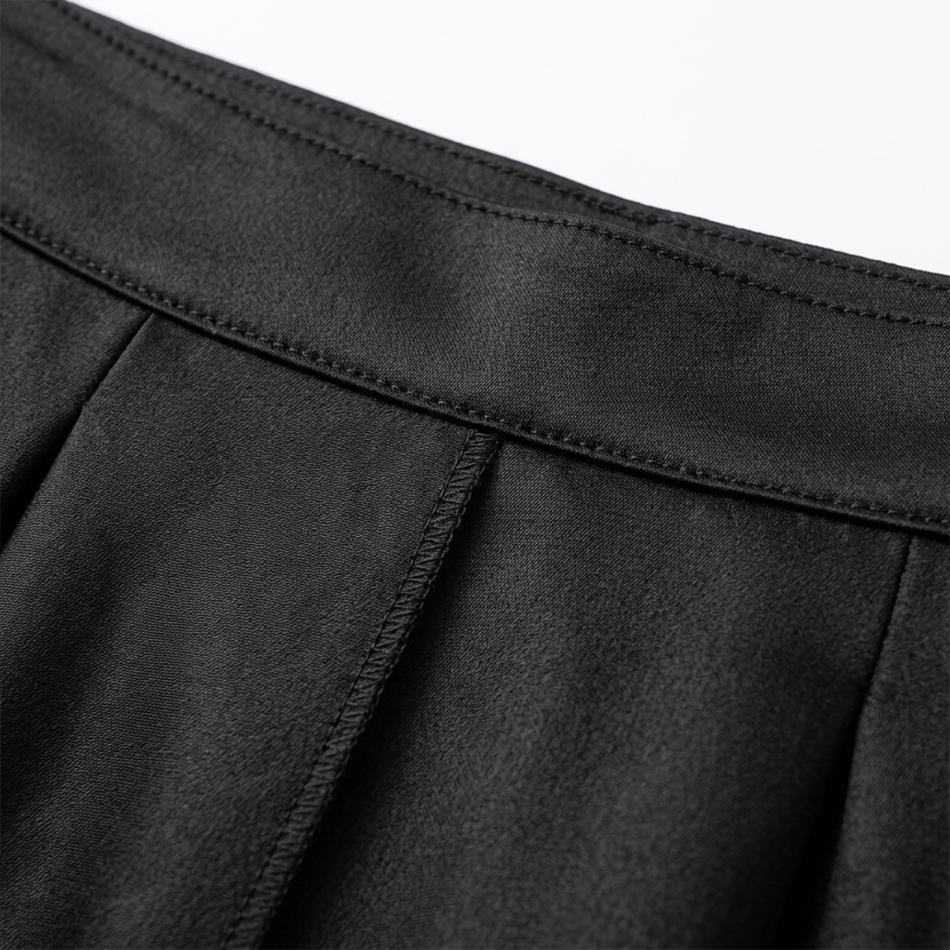Long satin maxi skirt — high waist mermaid cut — evening wear