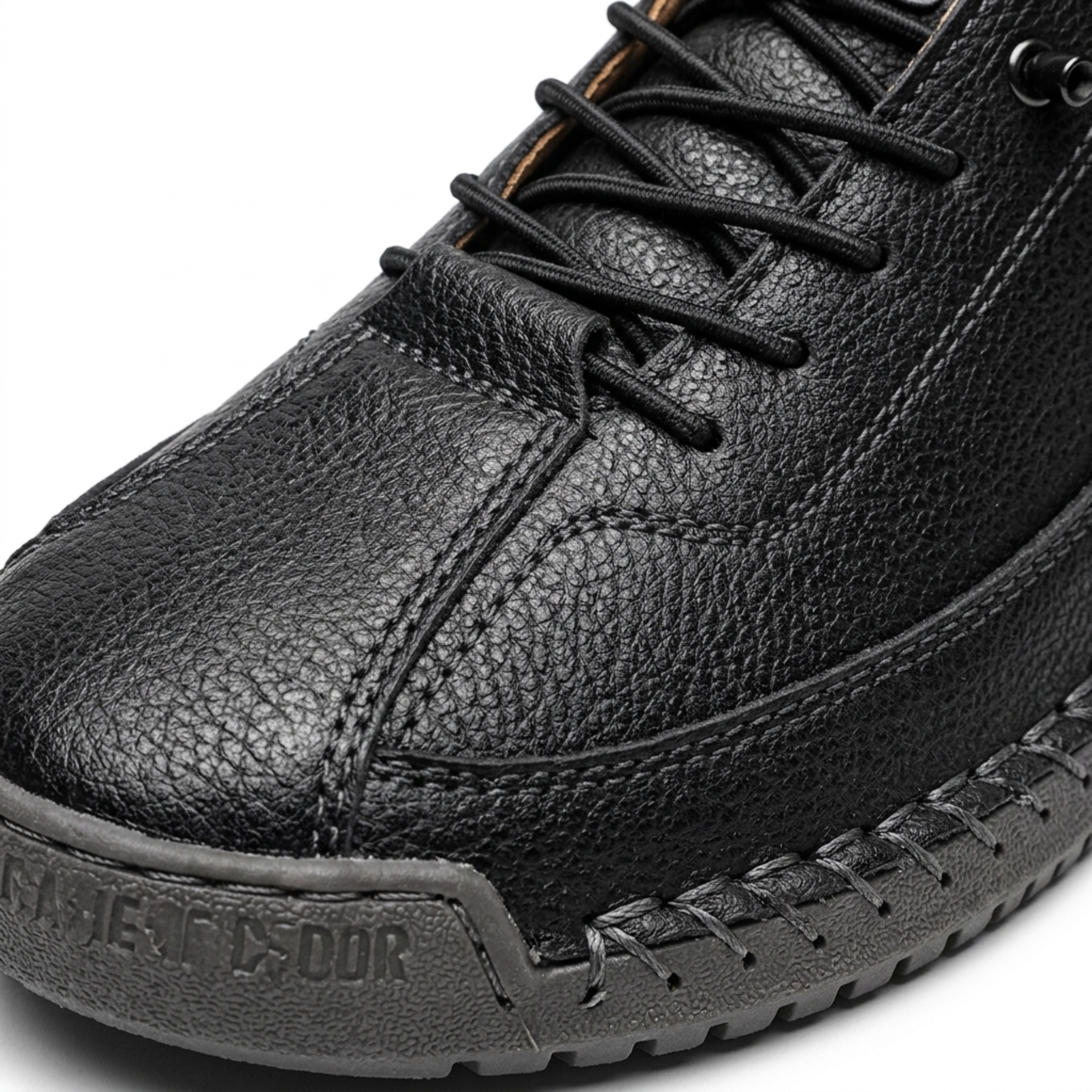Women's comfort sneakers — laces and topstitching — casual style