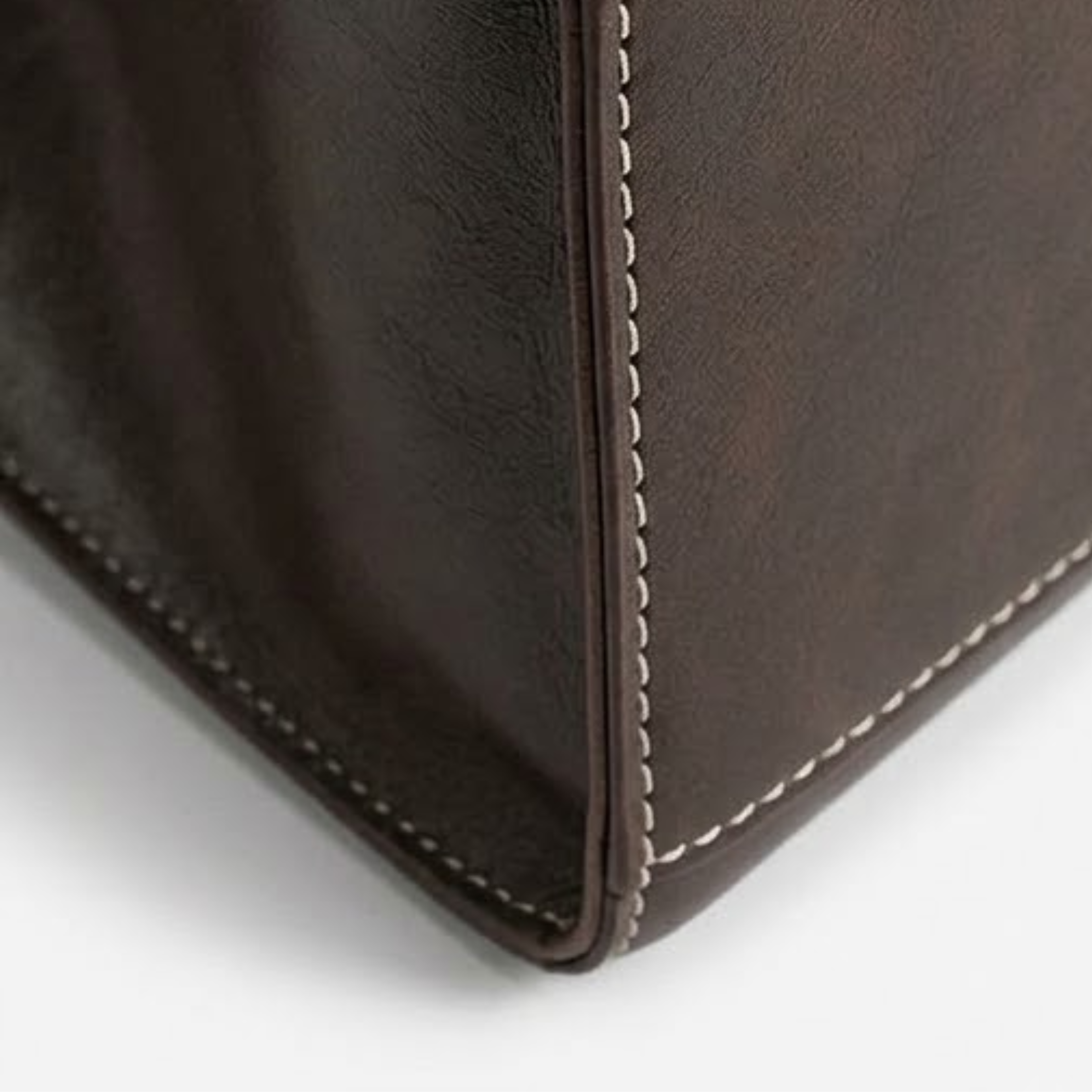Vegan Leather Tote Bag with Zipper and Shoulder Strap for Women