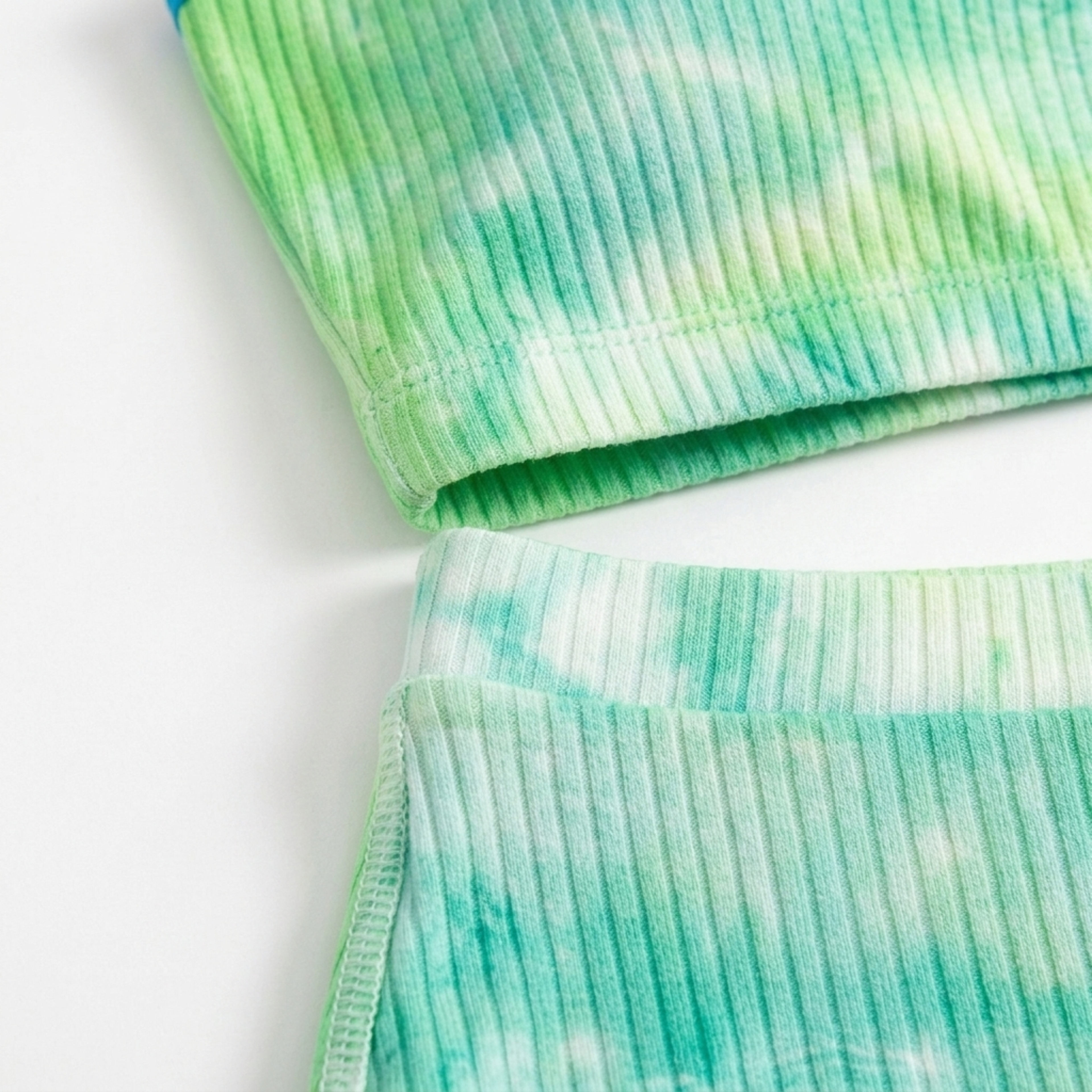 Plus Size Two-Piece Bikini for Women with High Waist Tie-Dye Effect