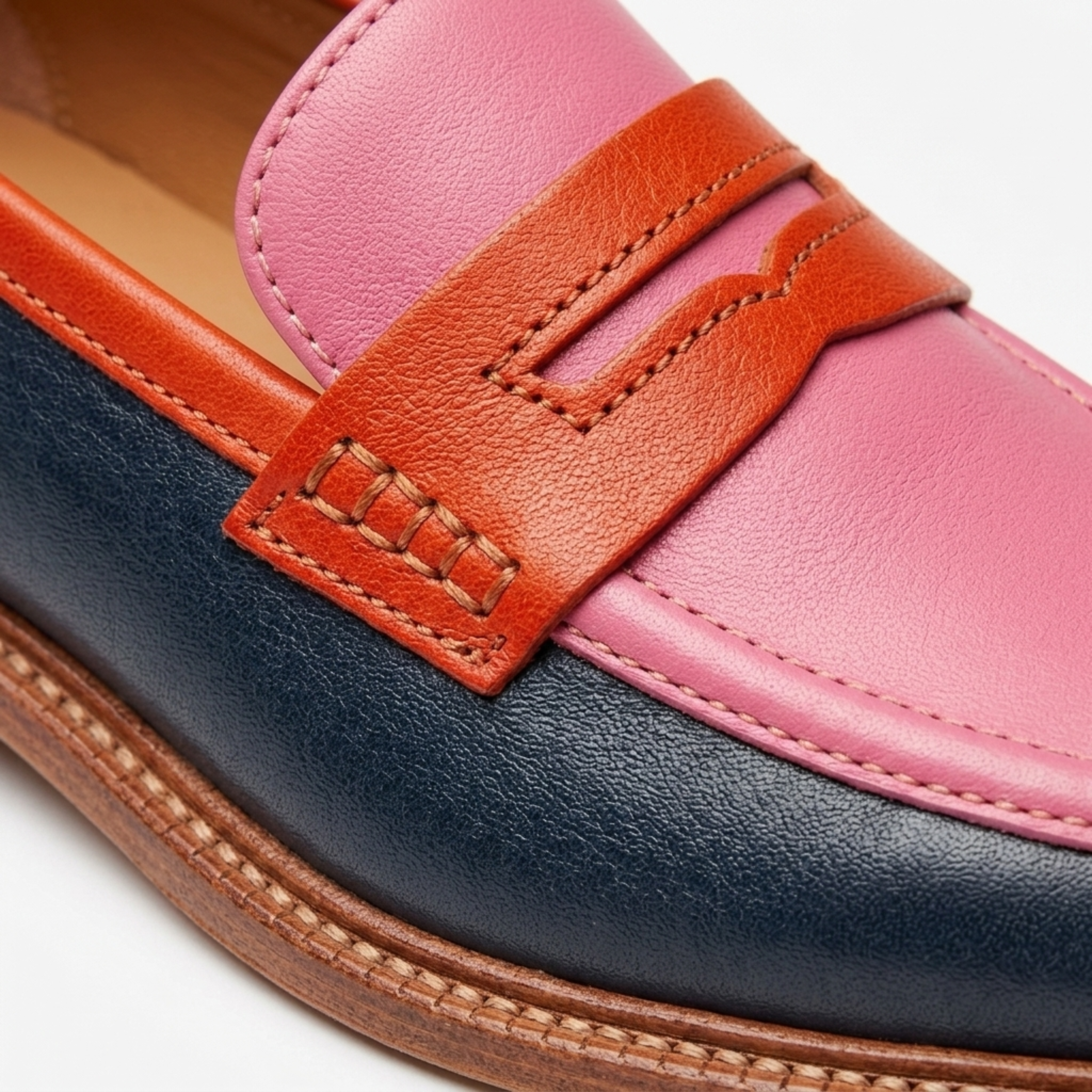 Multicolored flat sole moccasins for everyday wear