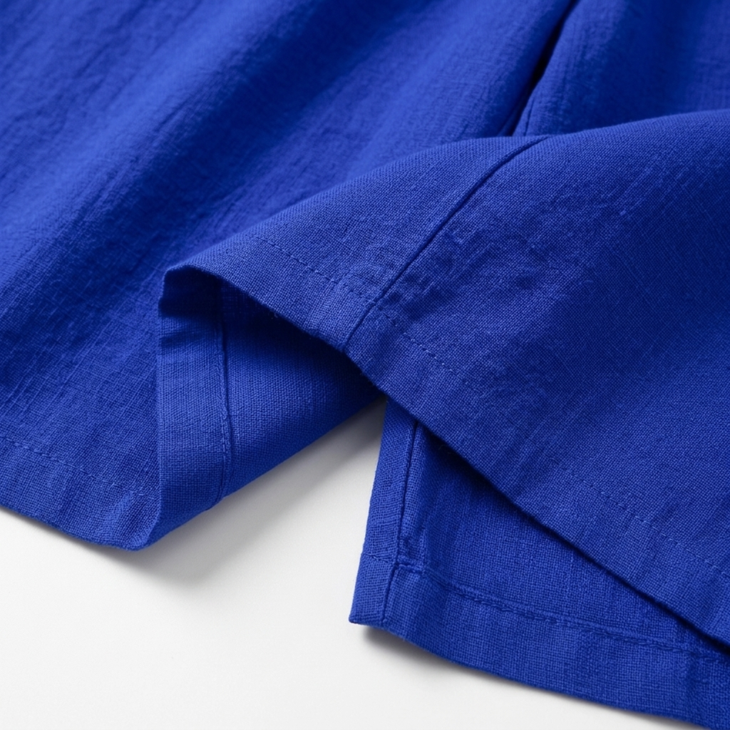 Wide large size pants for women with elastic waistband and drawstring