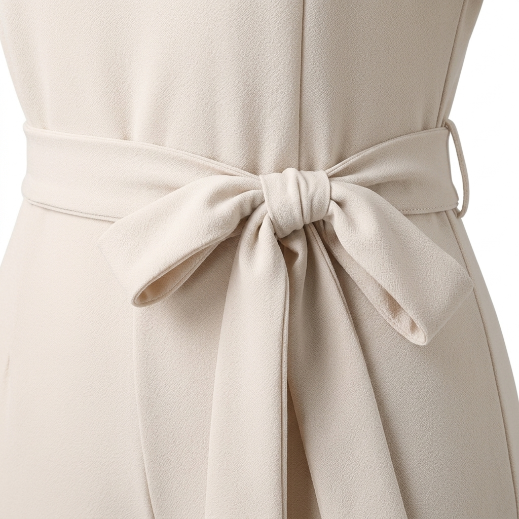 Women's wide-leg jumpsuit — with belt and short sleeves — beach