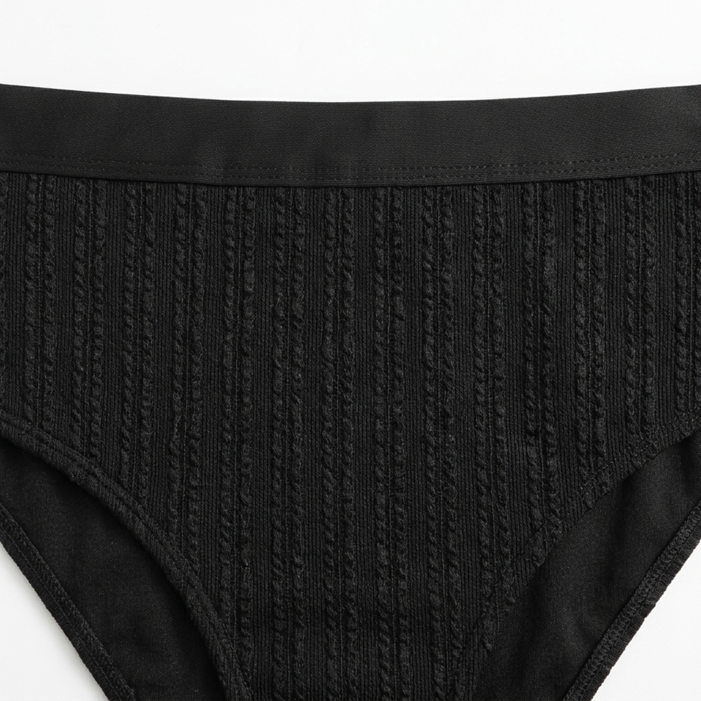 Plus Size Two-Piece Bikini for Women High-Waisted Ribbed Swimsuit