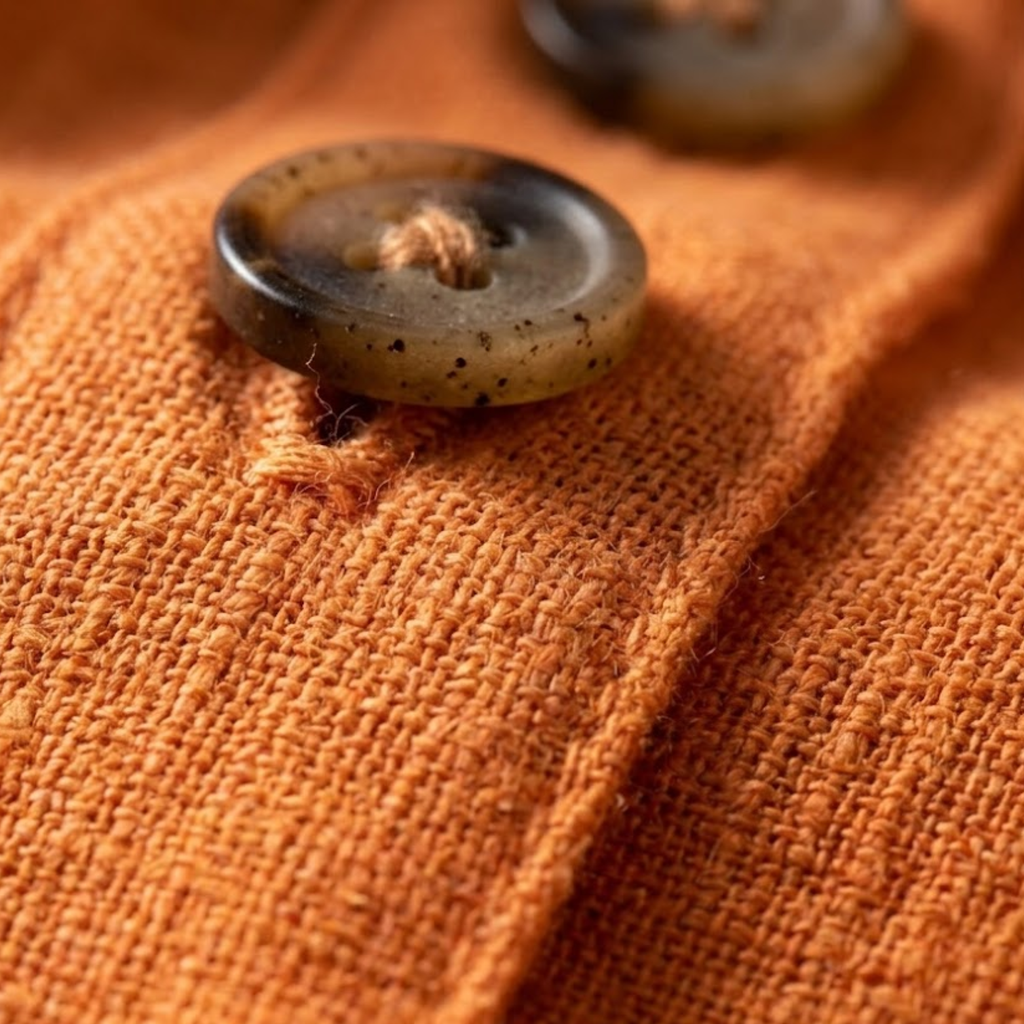 Cotton and Linen V-Neck Short Sleeve Blouse for Women