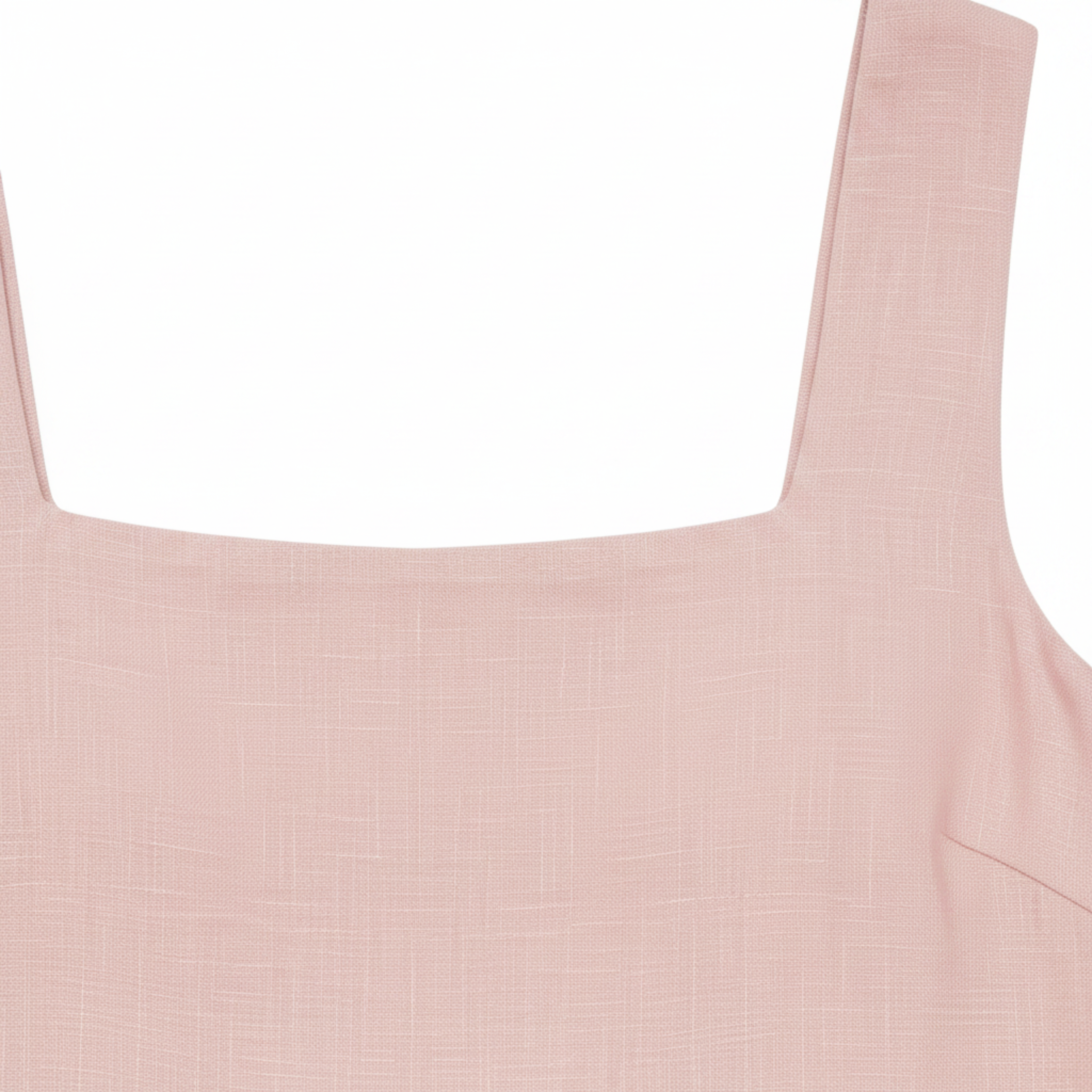 Women's Linen Set with Square Neck Tank Top and Matching Shorts