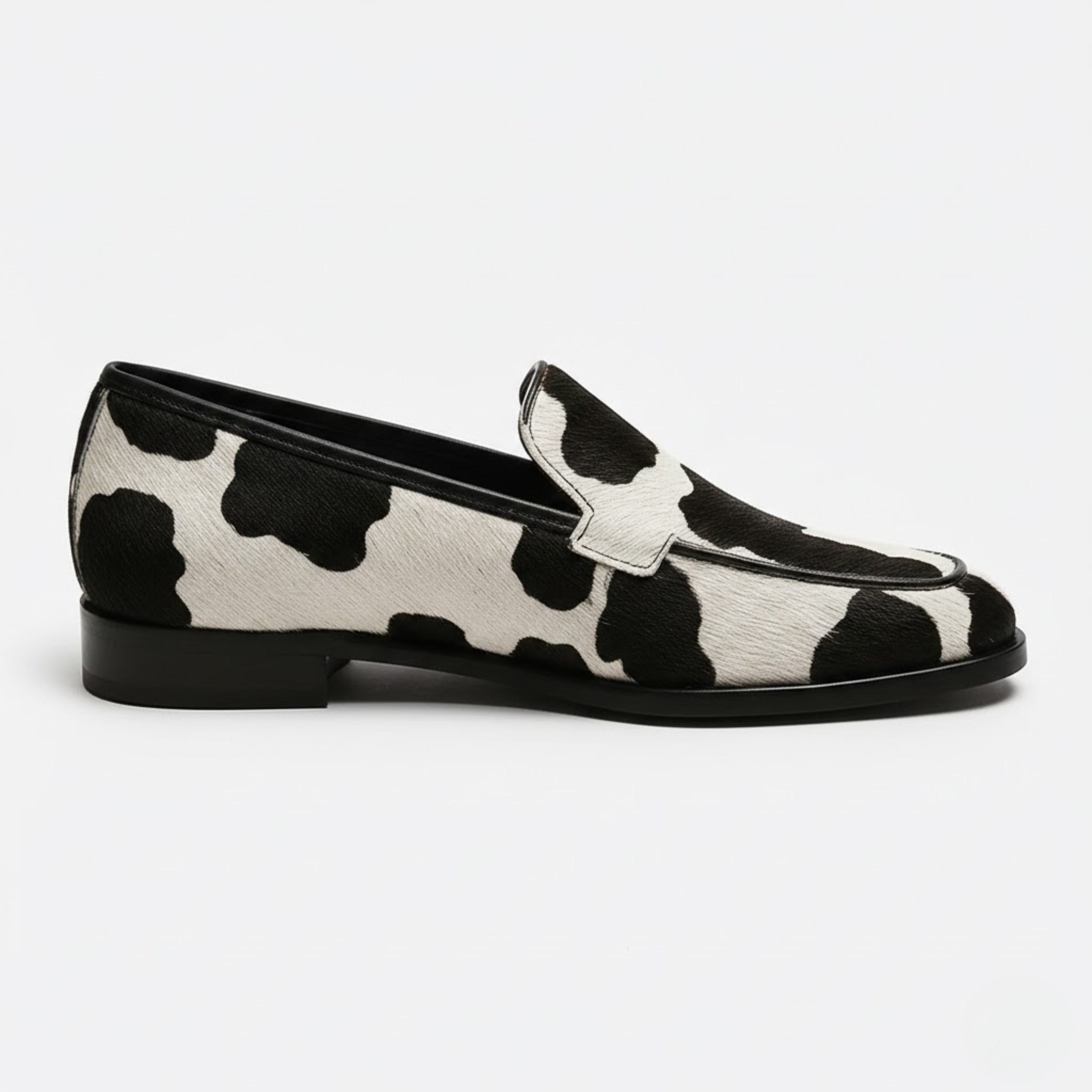 Flat Pointed Toe Moccasins for Women with Animal Print and Soft Sole