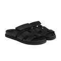 Leather Mules with Woven Straps for Women with Flat Sole