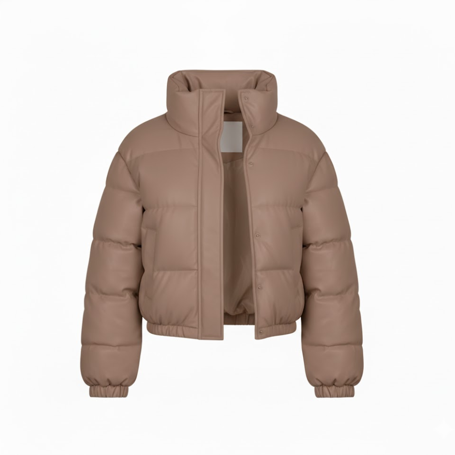 Elegant Thick and Warm Women's Winter Jacket in Faux Leather