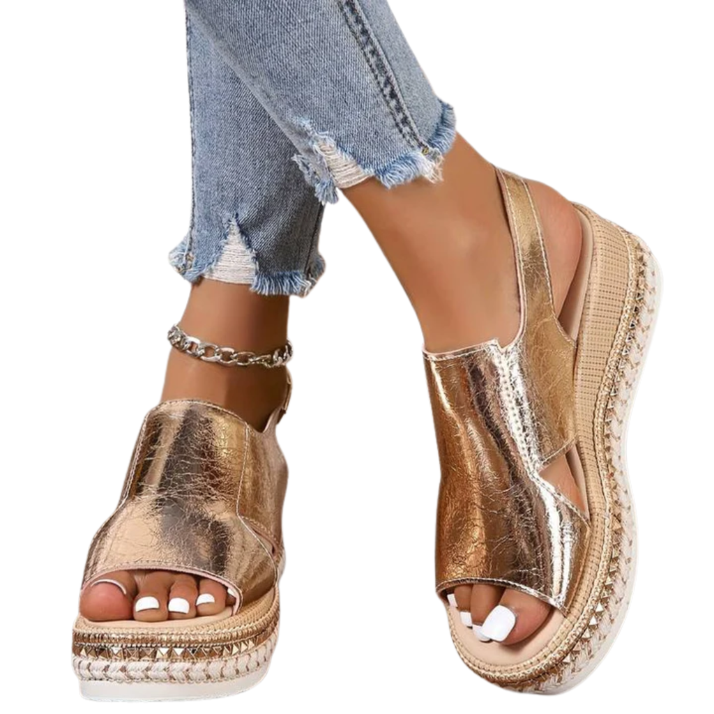 Women's wedge heel sandals — comfort and support — vacation